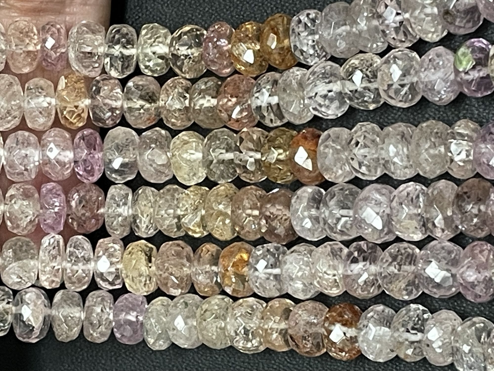 Pink Imperial Topaz Rondelle Faceted