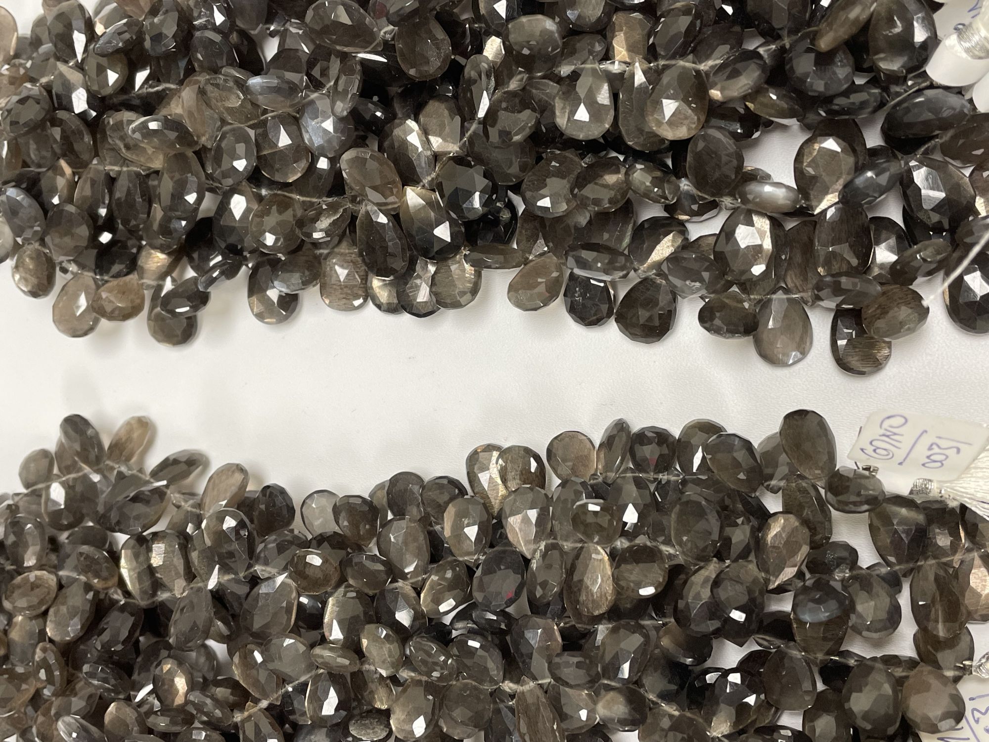 Gold Shine Moonstone Pear Faceted