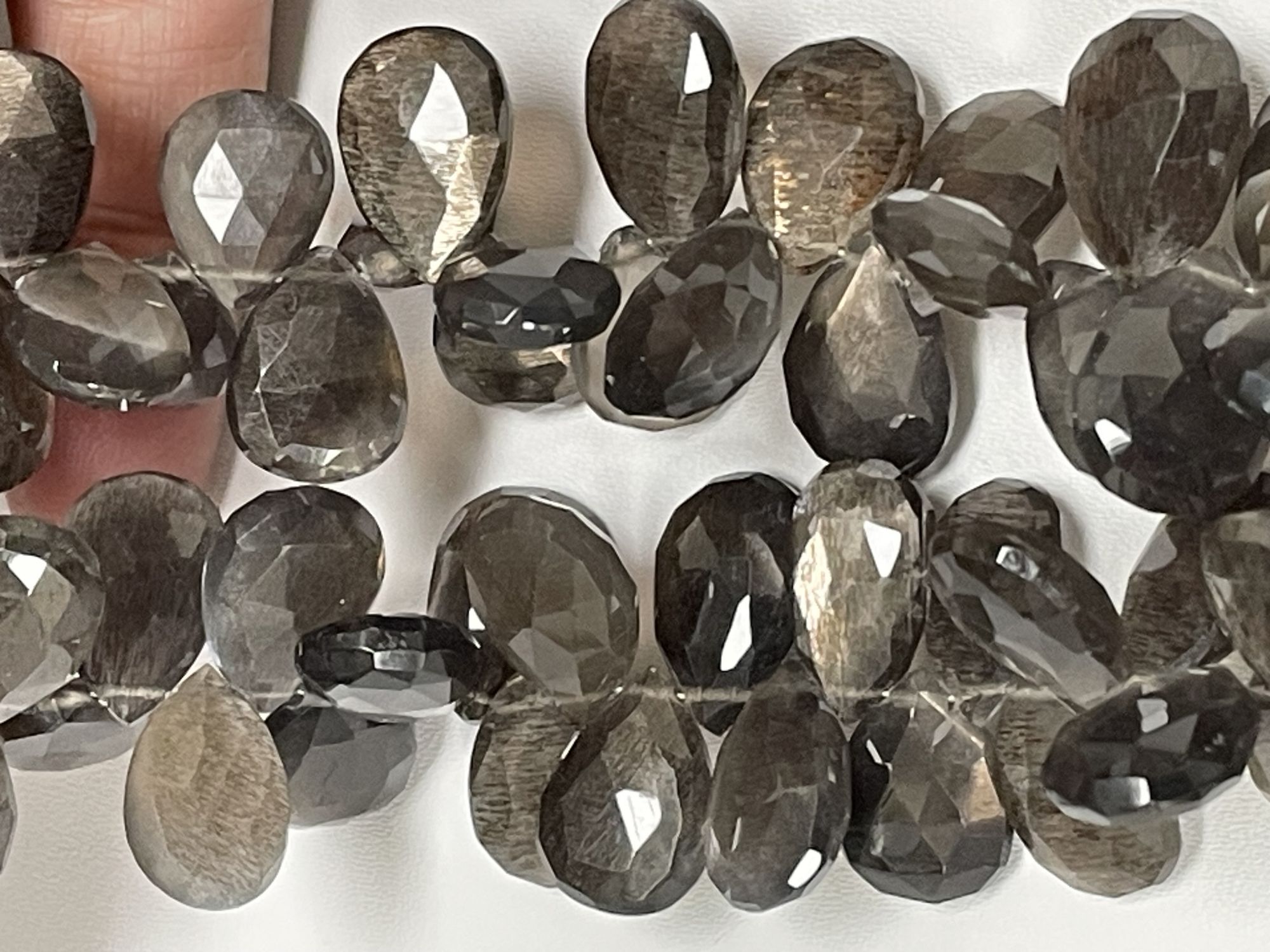 Gold Shine Moonstone Pear Faceted