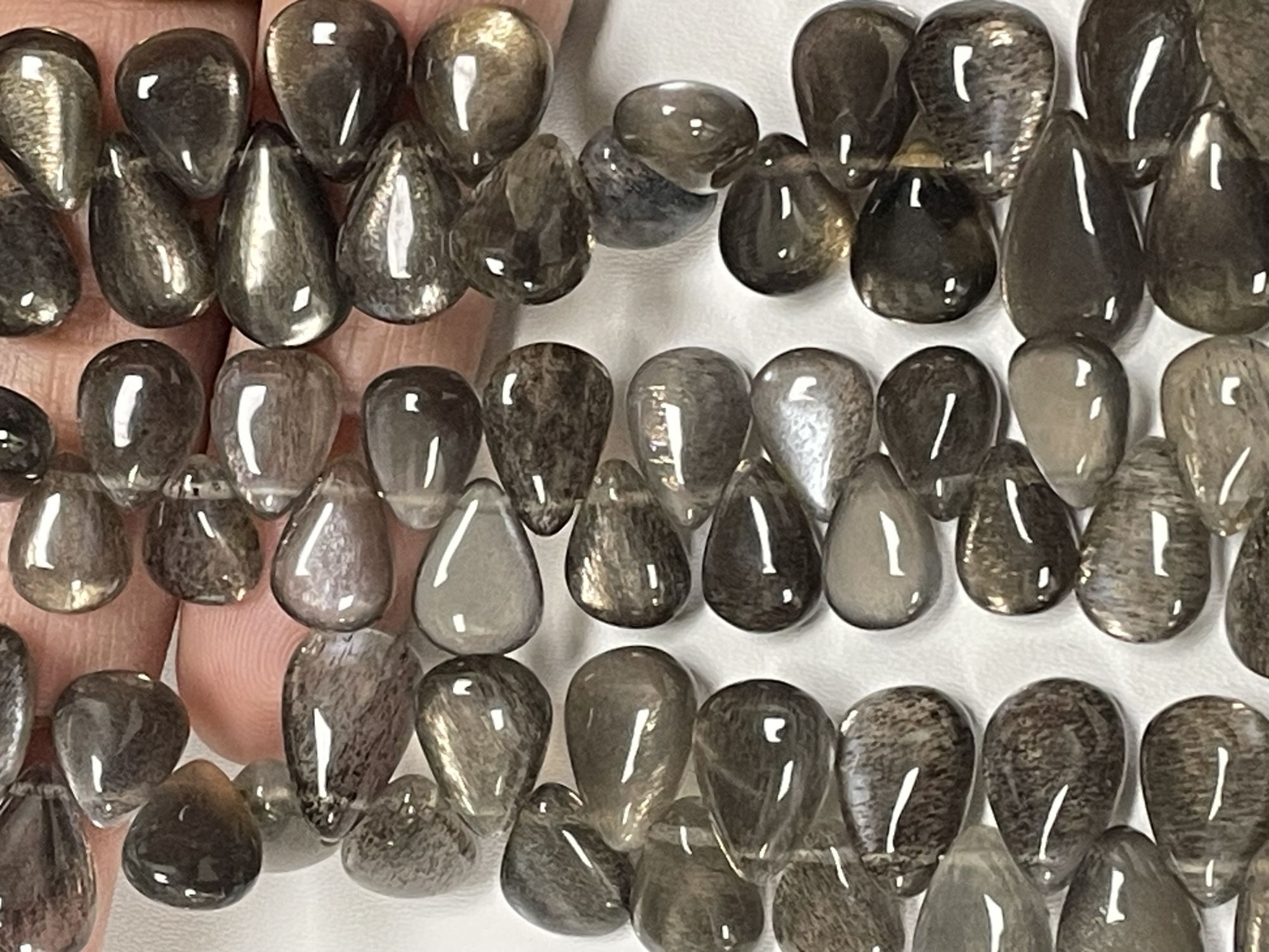 Moonstone Gold Shine Pear Smooth