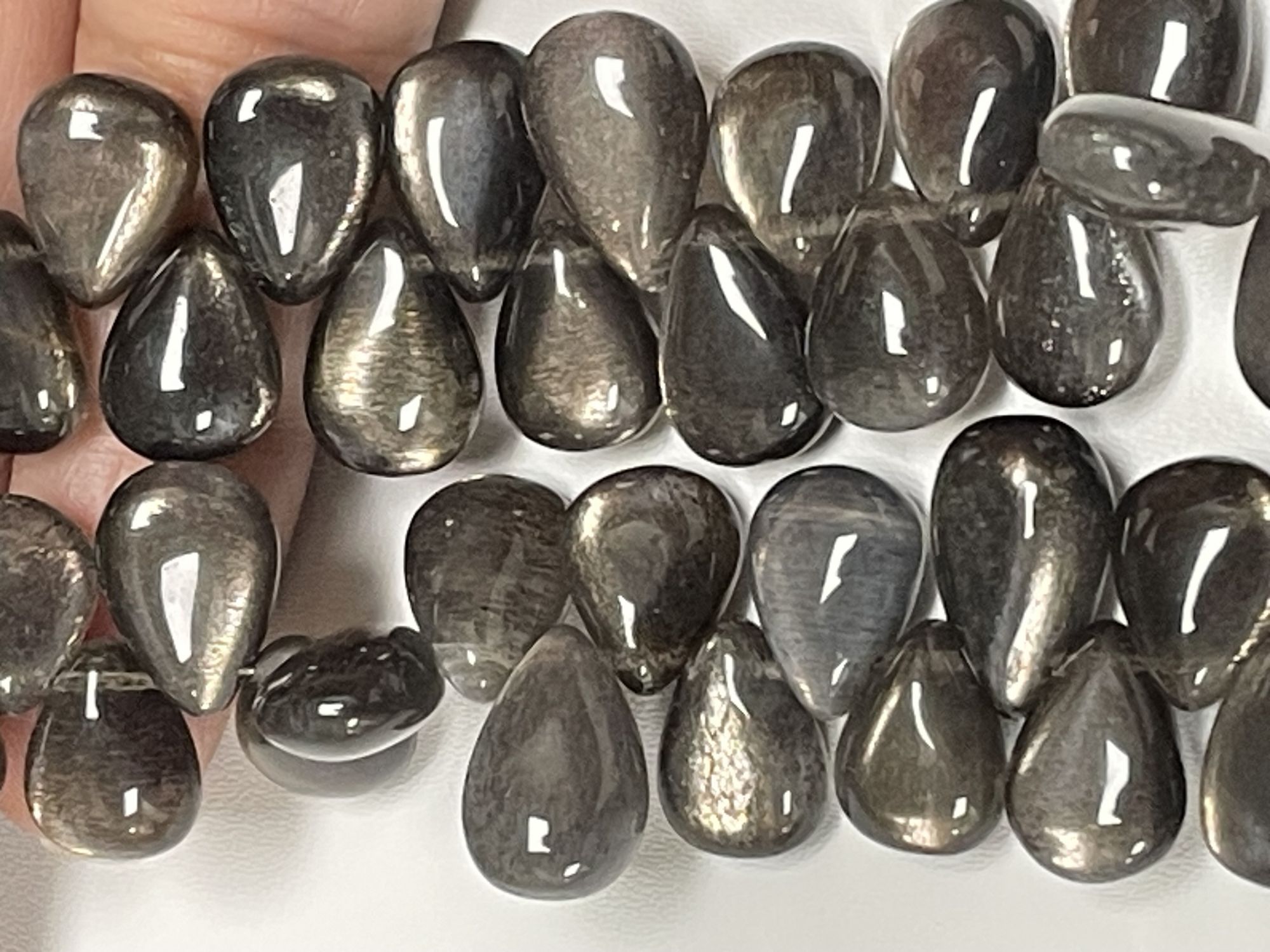 Moonstone Gold Shine Pear Smooth