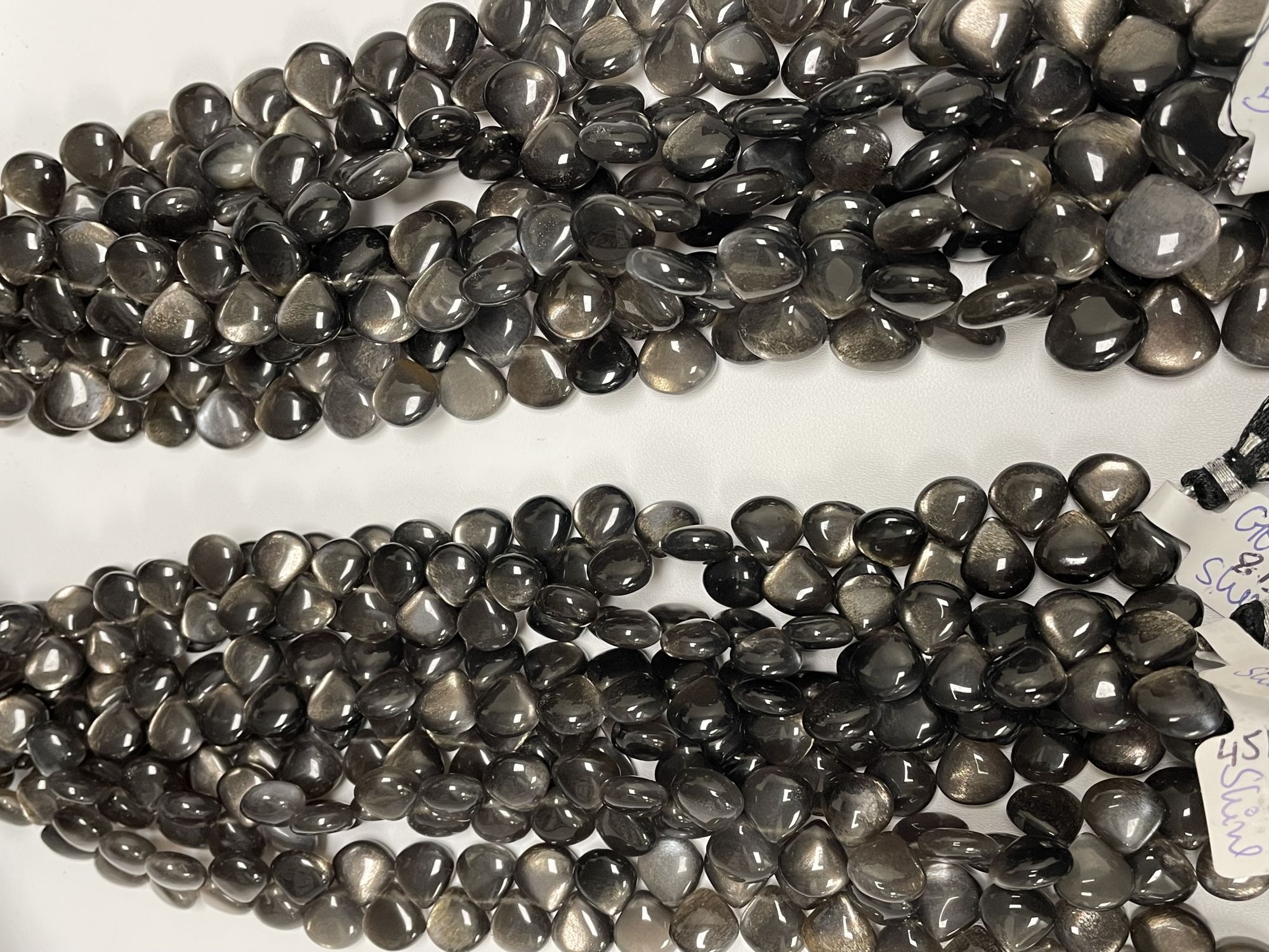 Moonstone Gold Shine Heart Smooth