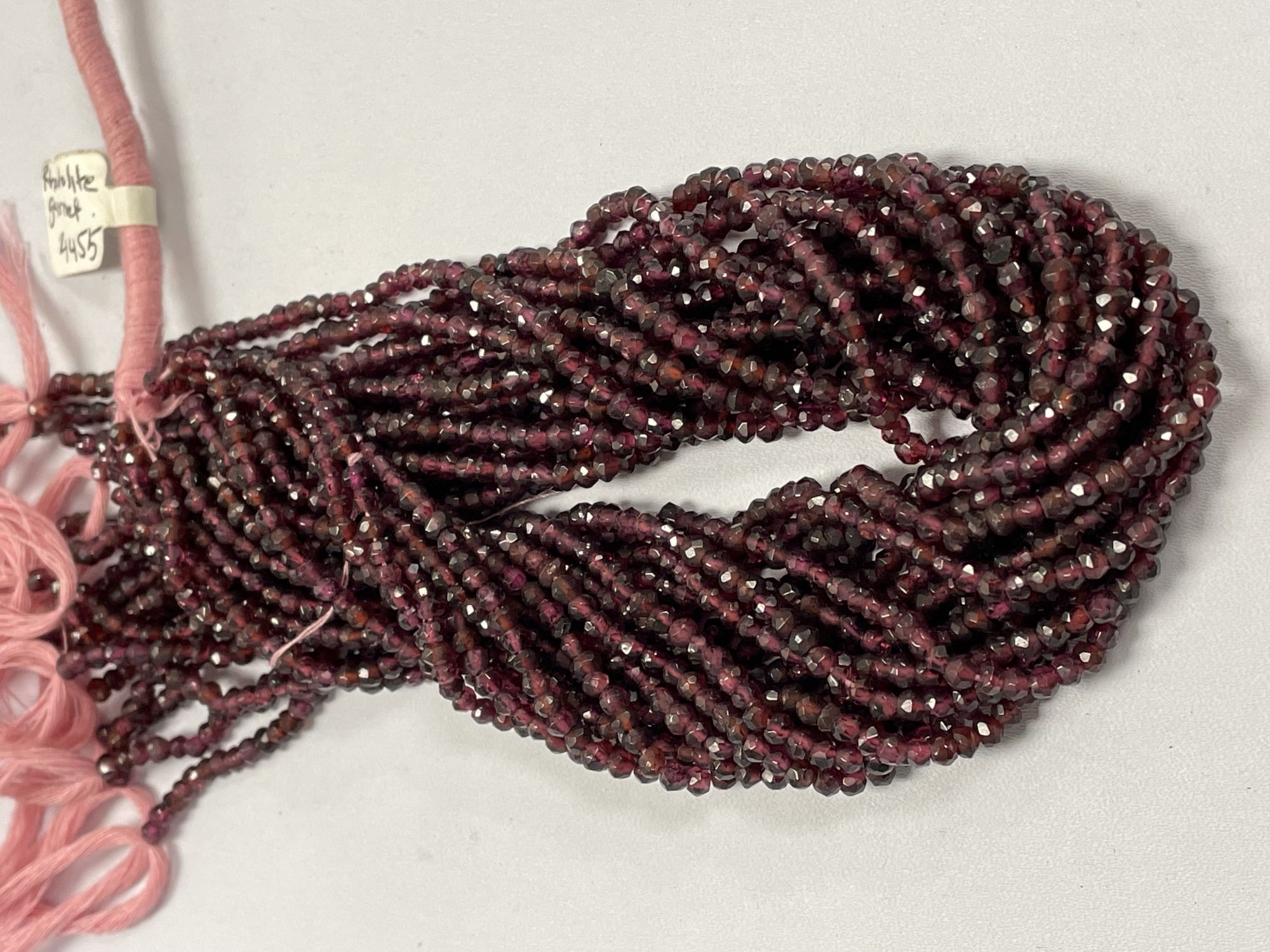 Rhodolite Garnet Rondelle Faceted