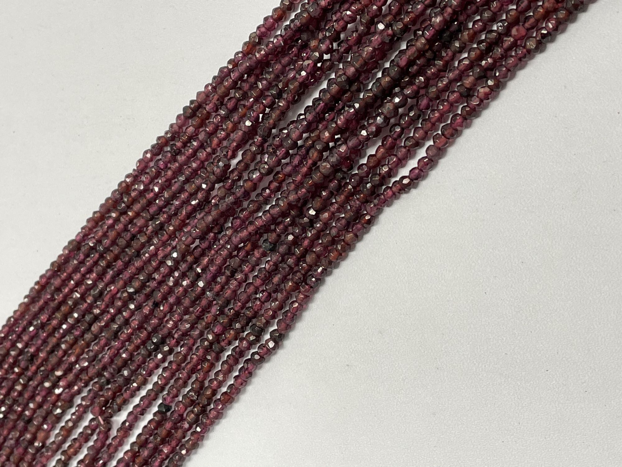 Rhodolite Garnet Rondelle Faceted
