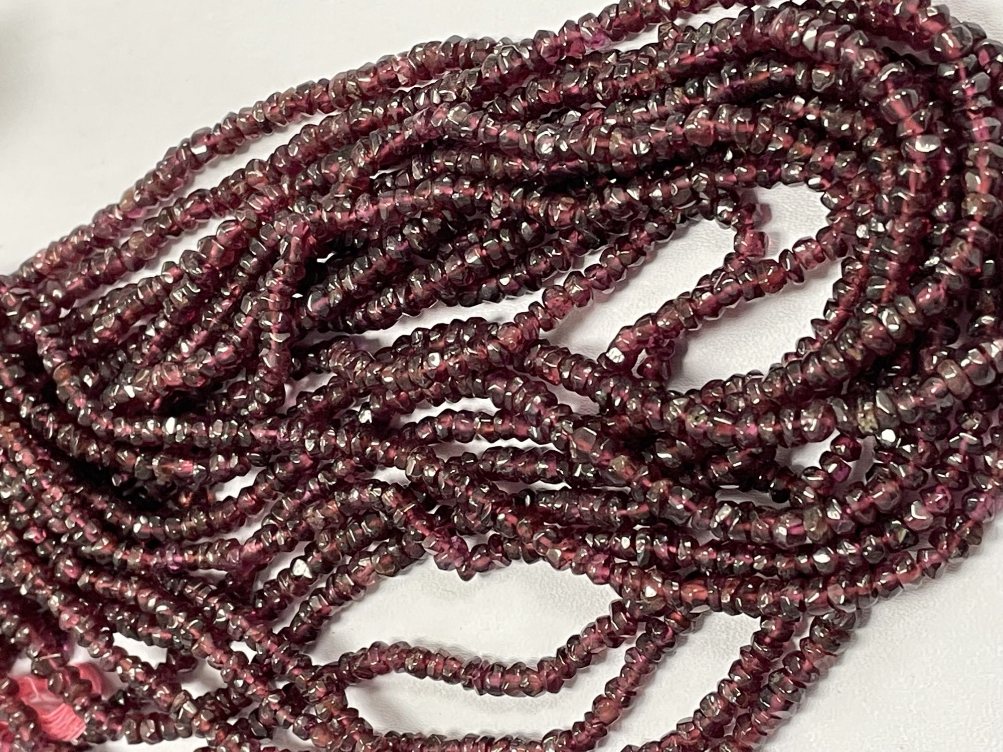 Rhodolite Garnet Rondelle Faceted