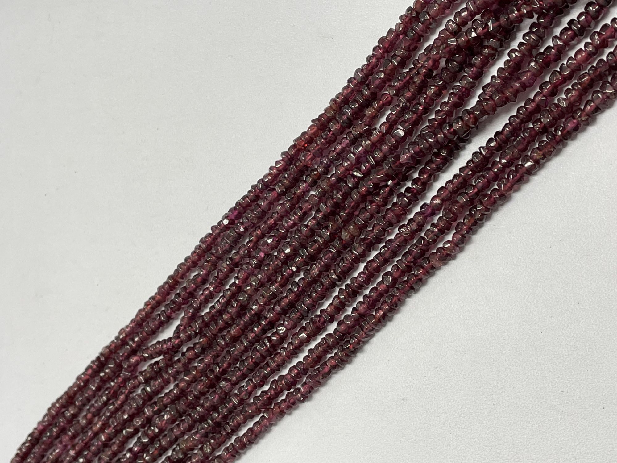 Rhodolite Garnet Rondelle Faceted