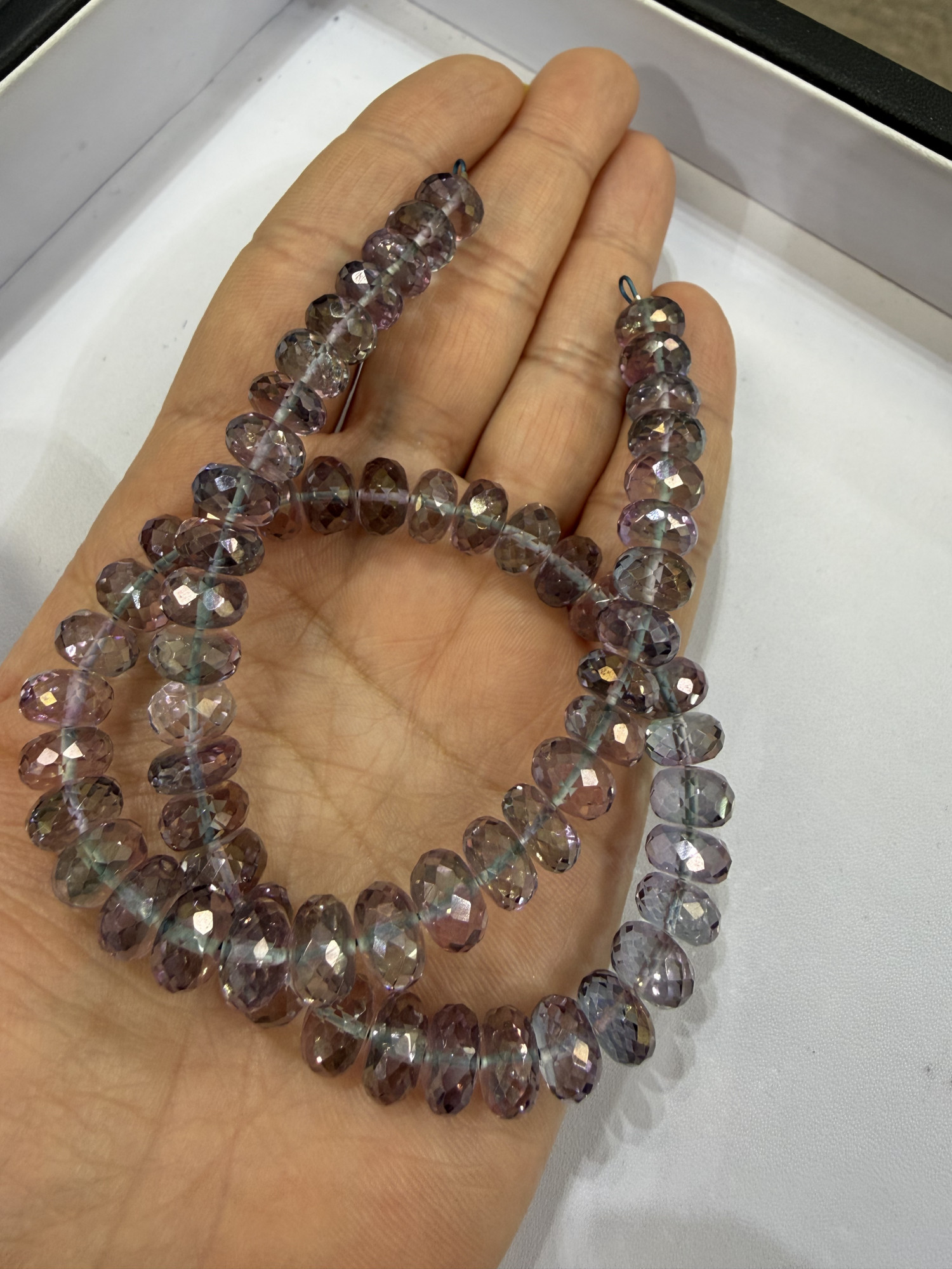 Mystic Quartz Rondelle Faceted