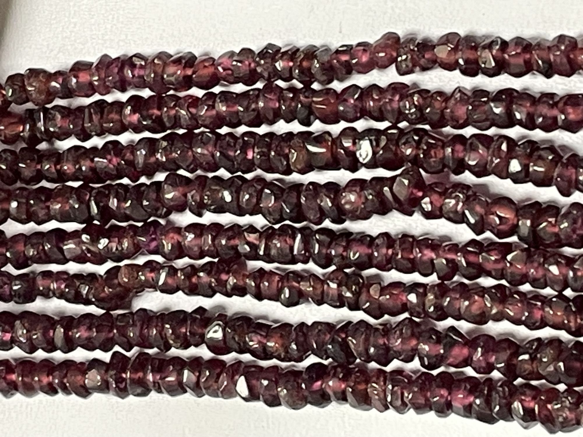 Rhodolite Garnet Rondelle Faceted