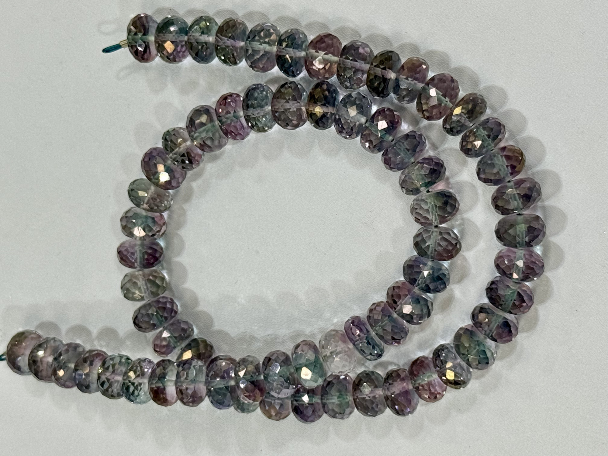 Mystic Quartz Rondelle Faceted