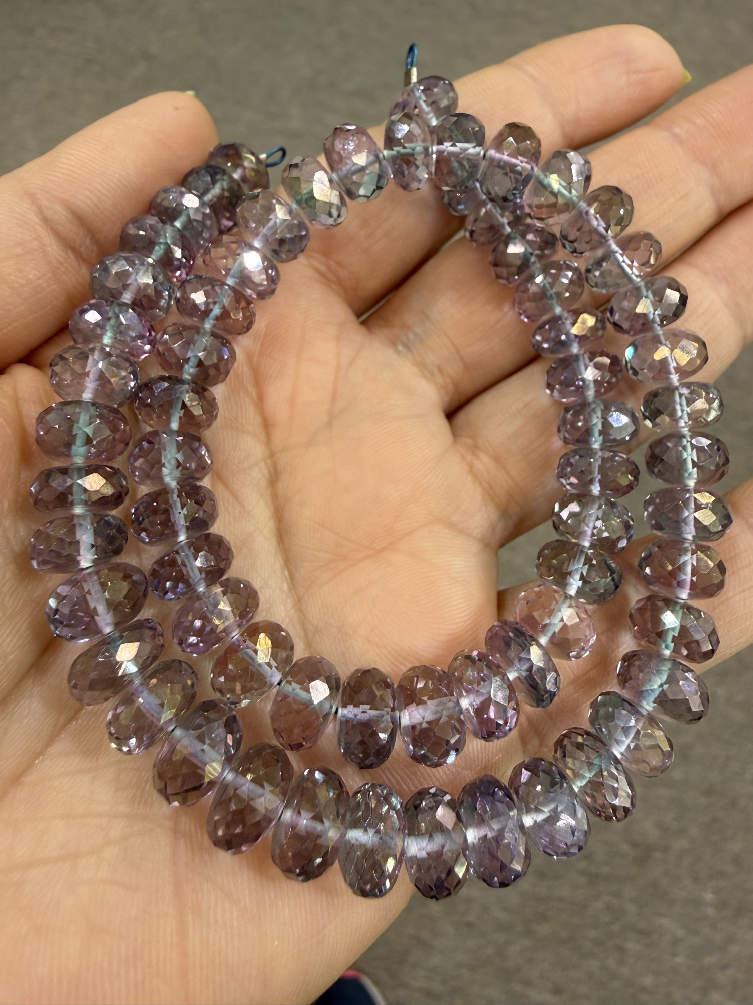 Mystic Quartz Rondelle Faceted