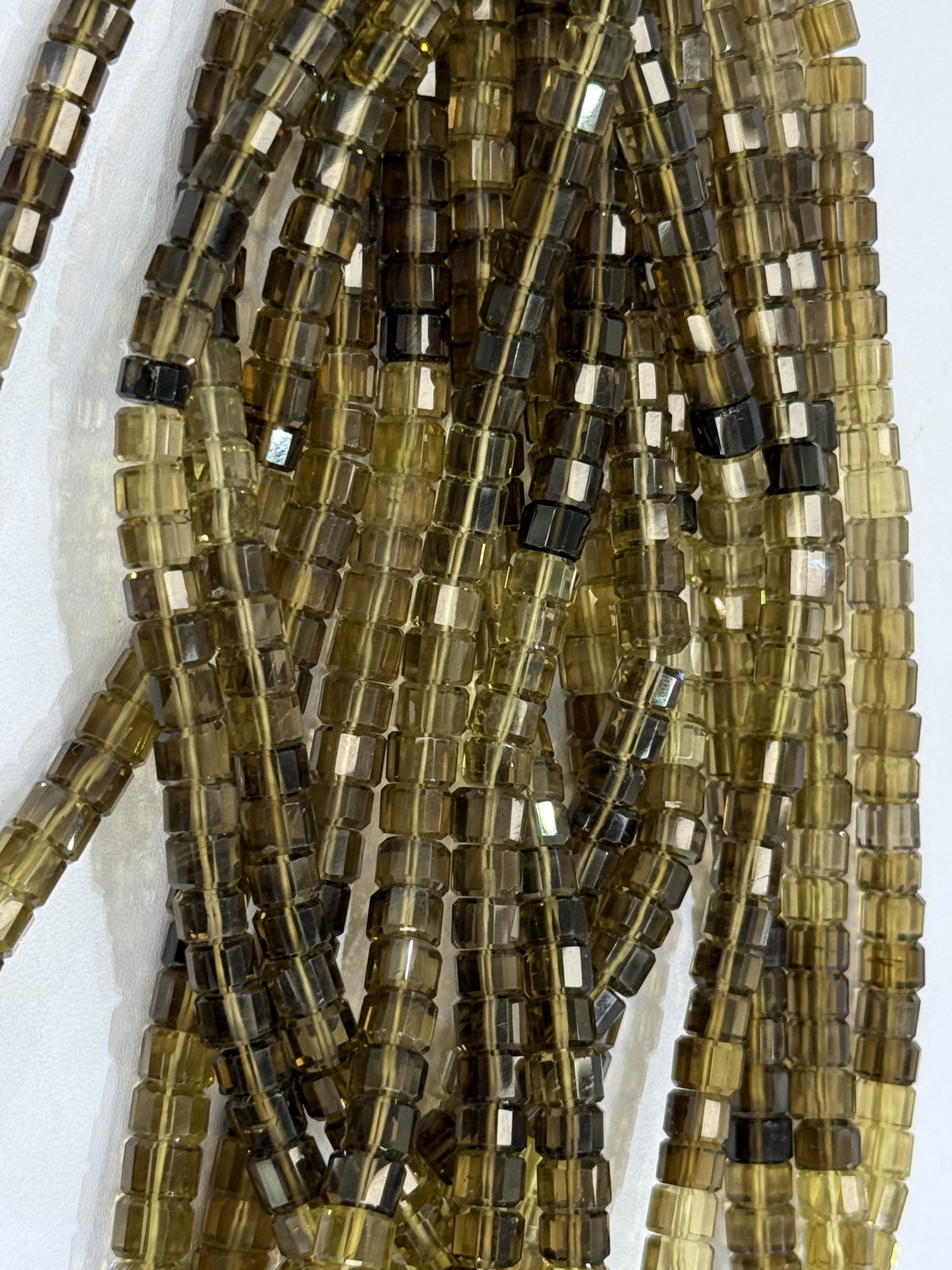 Beer Whisky Quartz Heishi Faceted