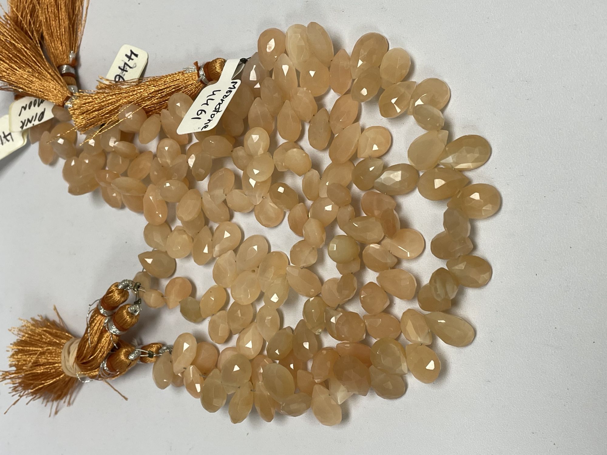 Pink Moonstone Pear Faceted