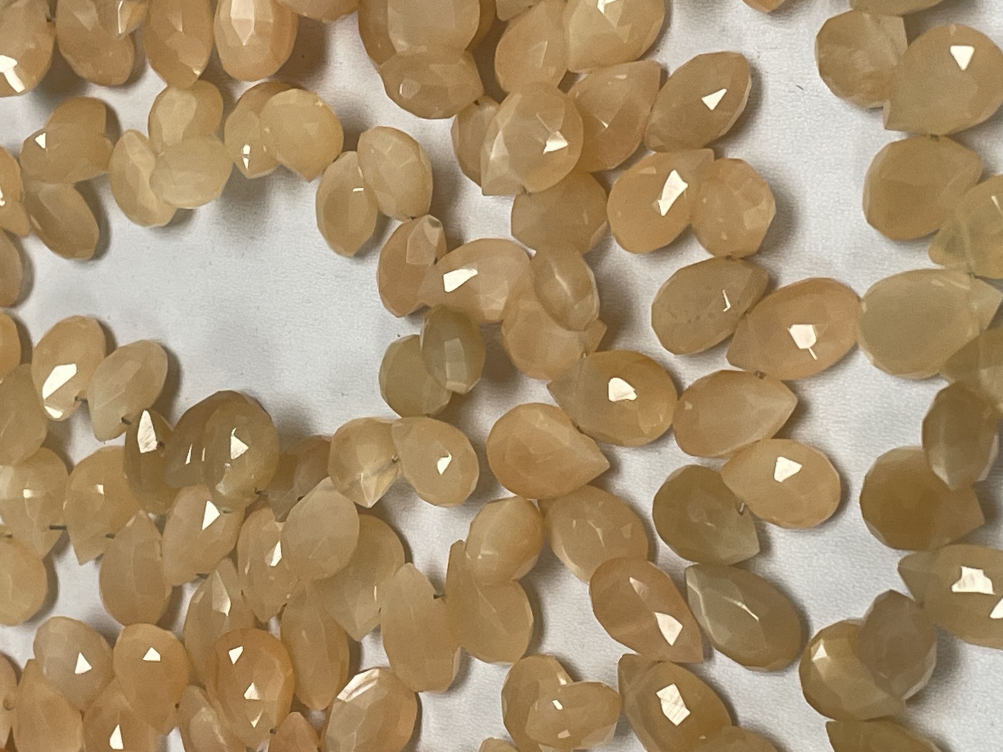 Pink Moonstone Pear Faceted