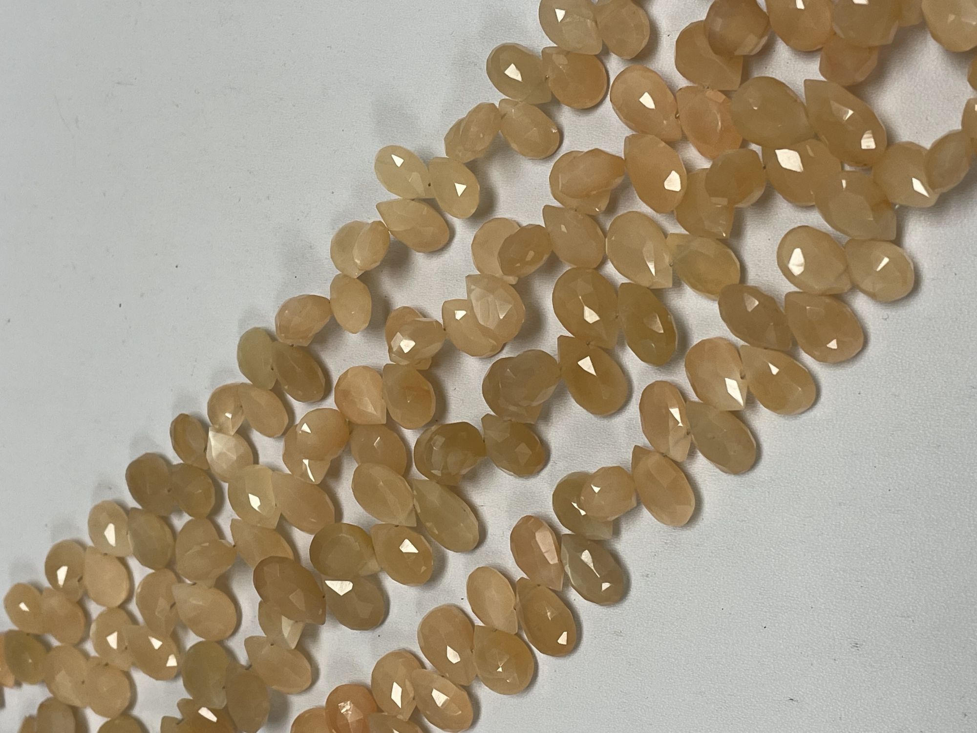 Pink Moonstone Pear Faceted