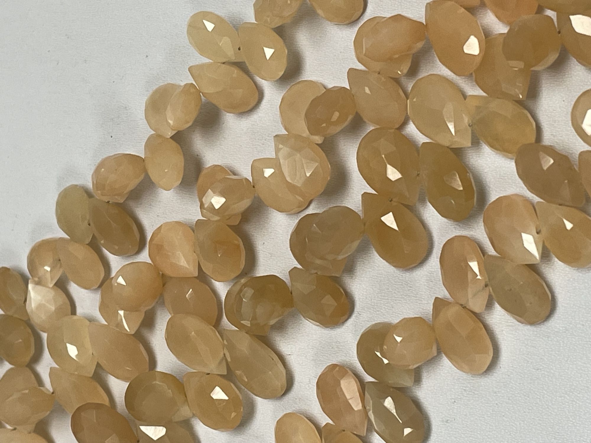 Pink Moonstone Pear Faceted