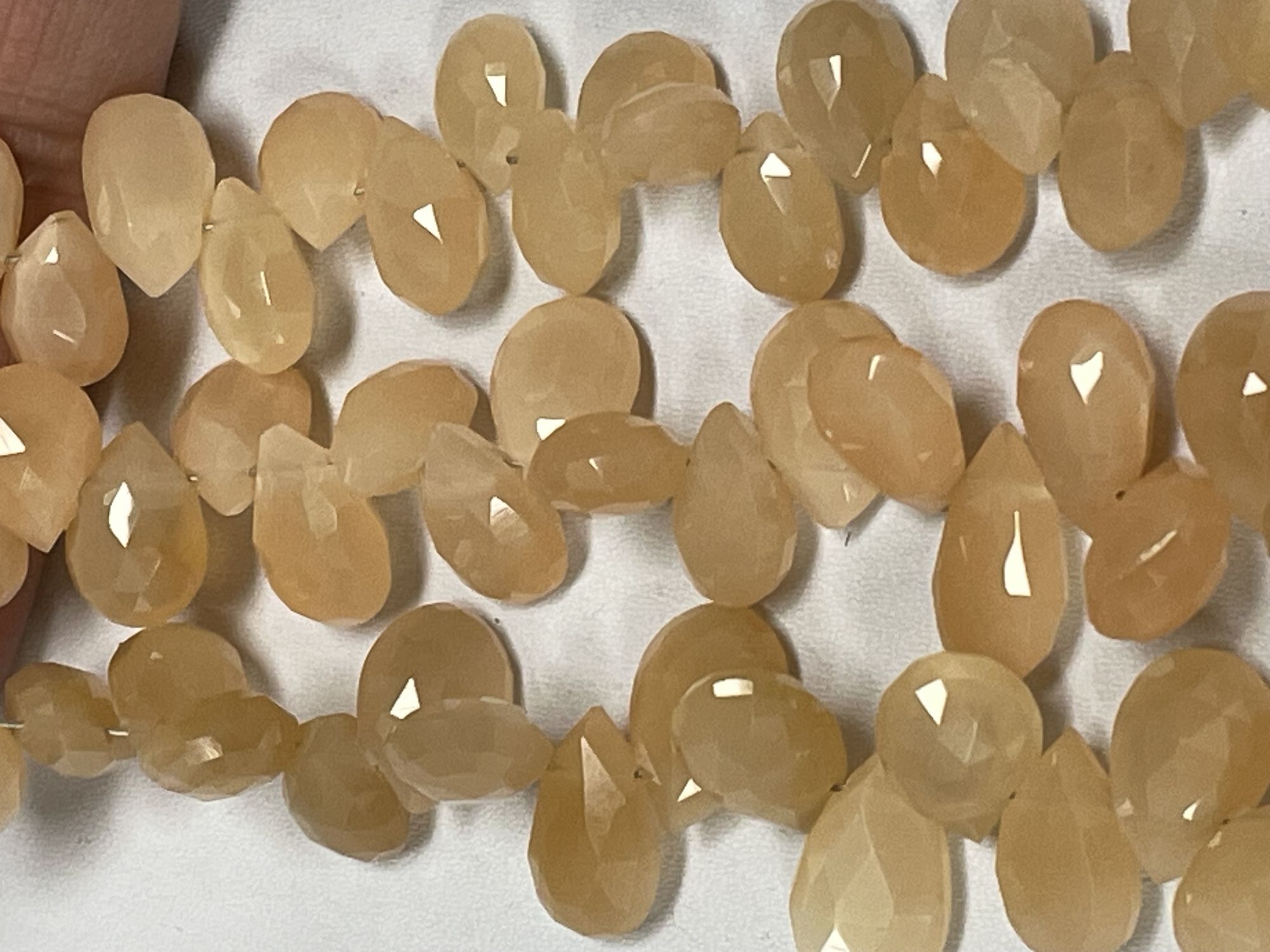 Pink Moonstone Pear Faceted