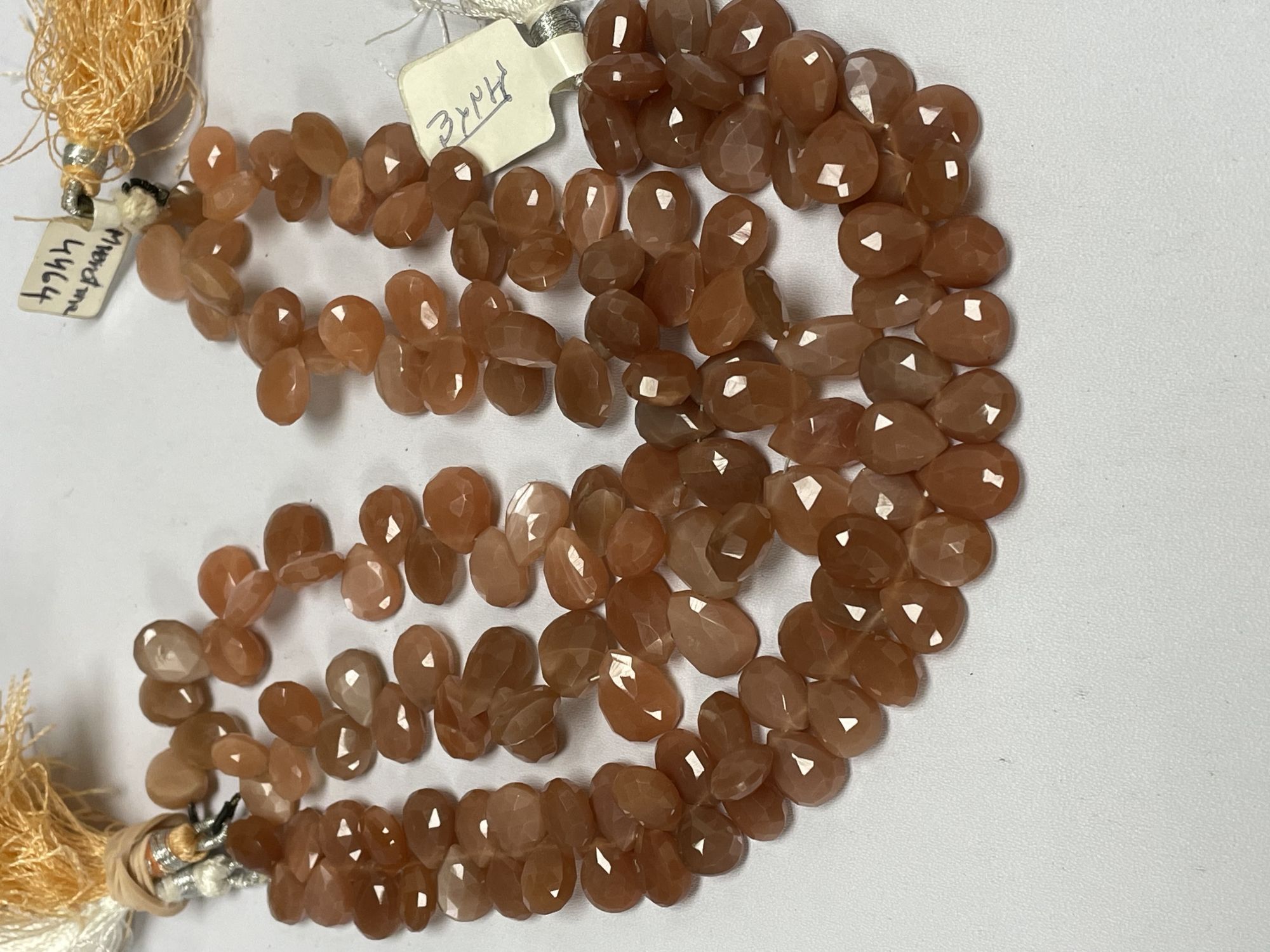 Peach Moonstone Pear Faceted