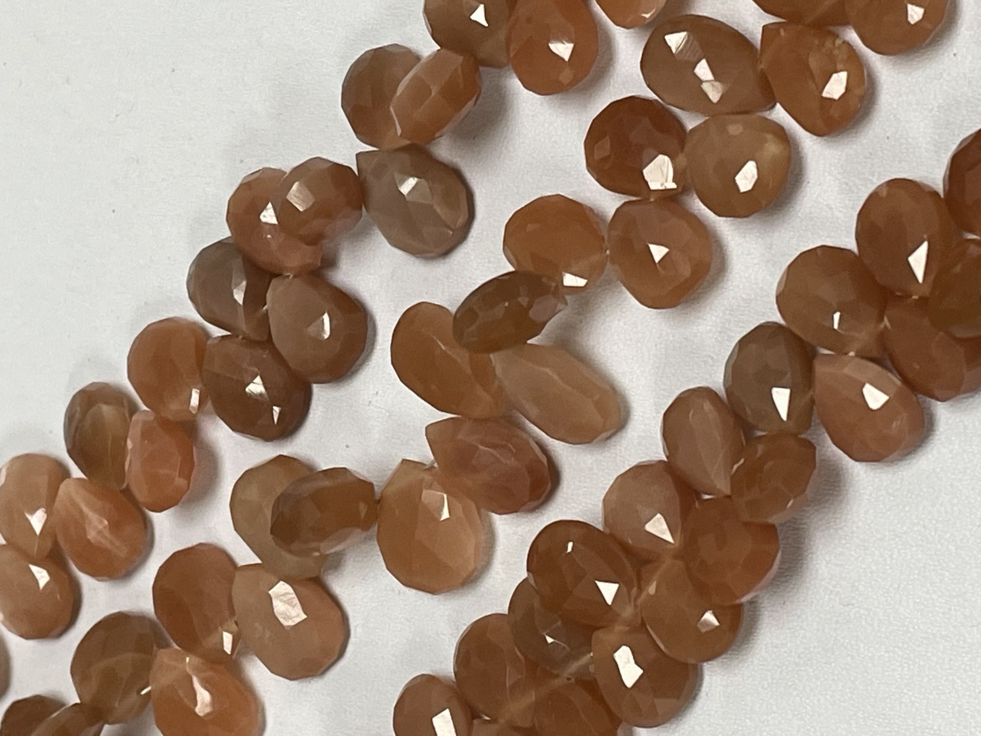 Peach Moonstone Pear Faceted