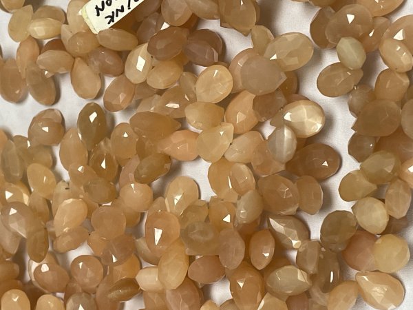 Pink Moonstone Pear Faceted