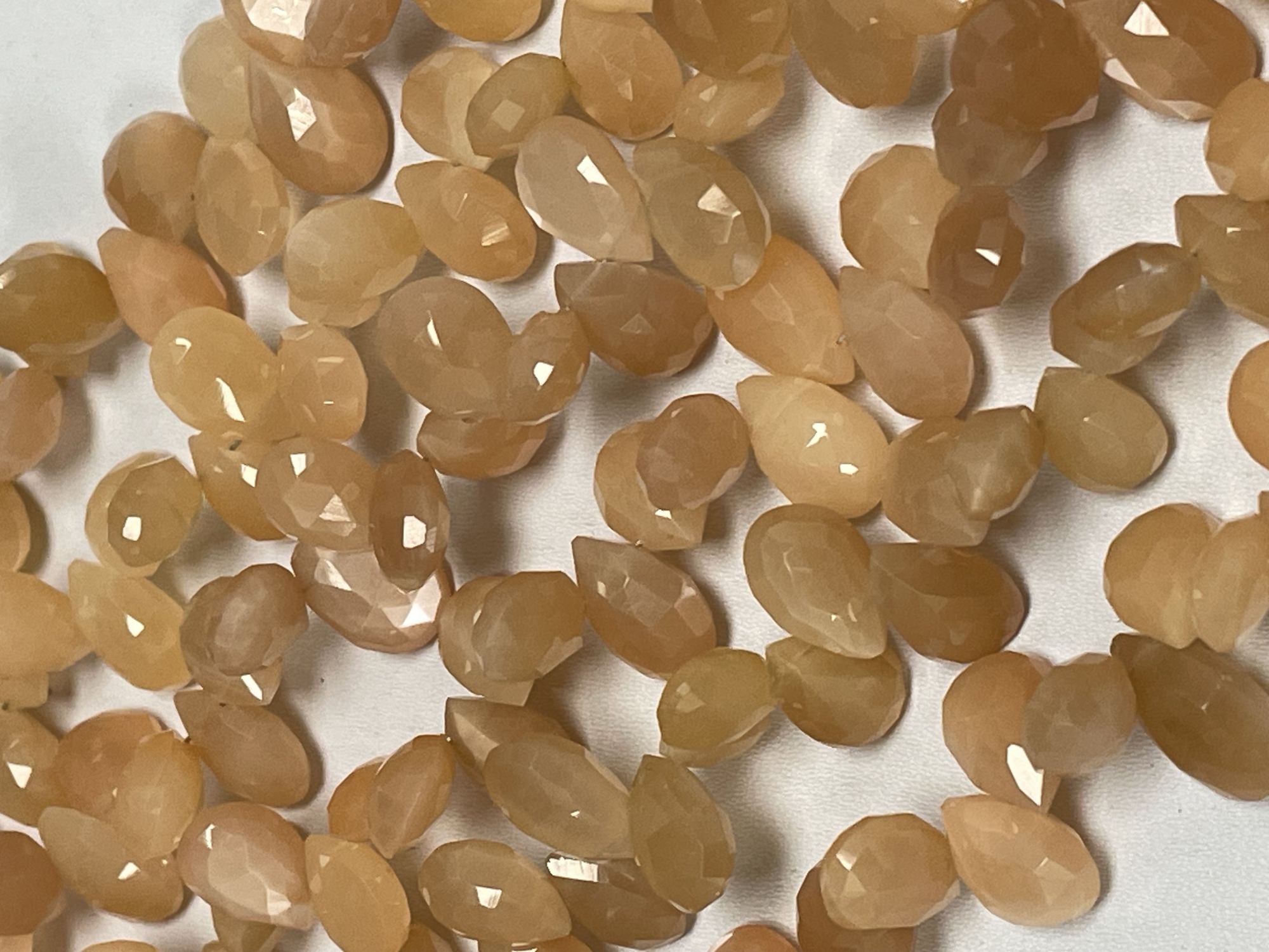 Pink Moonstone Pear Faceted