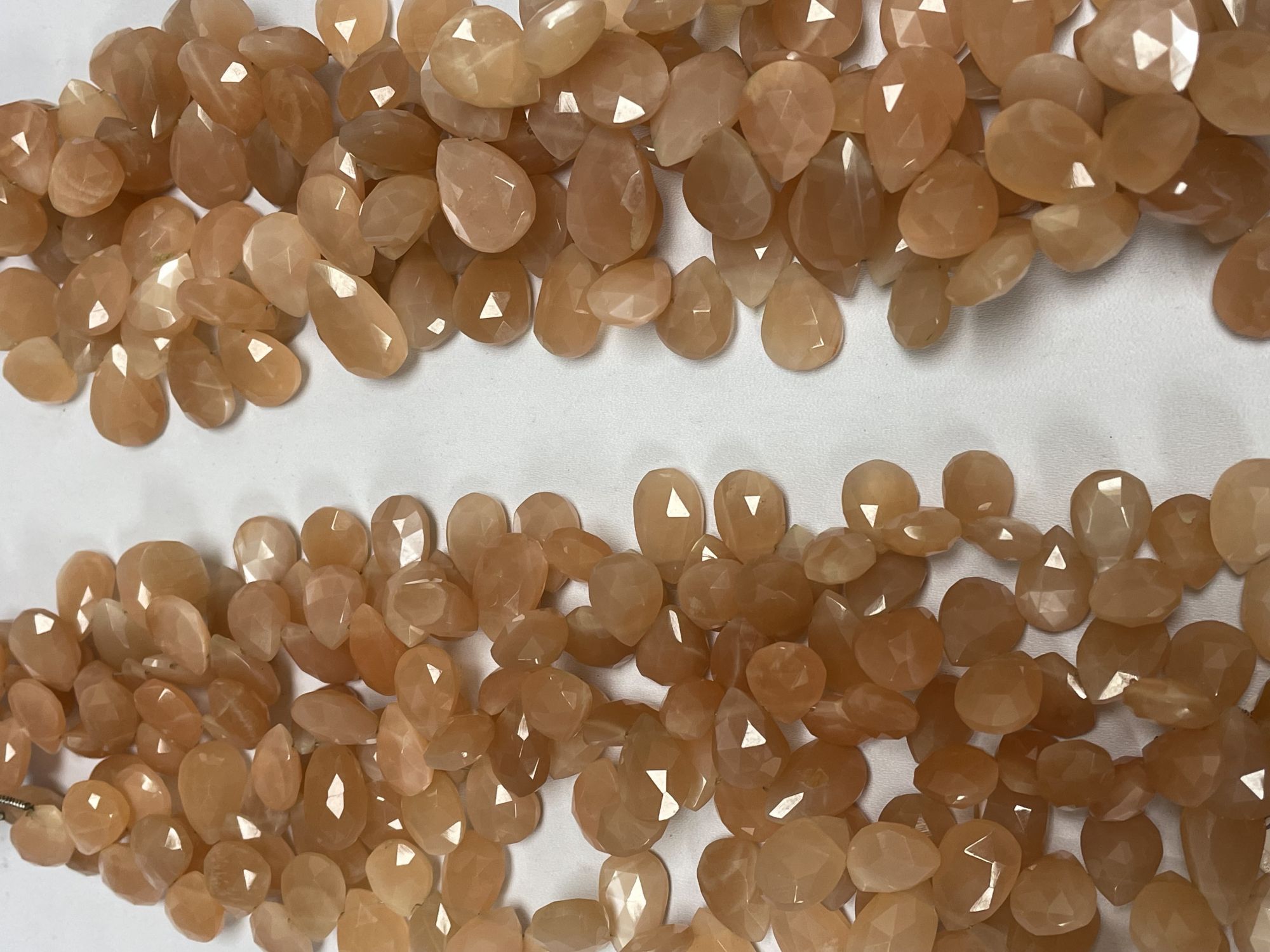 Peach Moonstone Pear Faceted