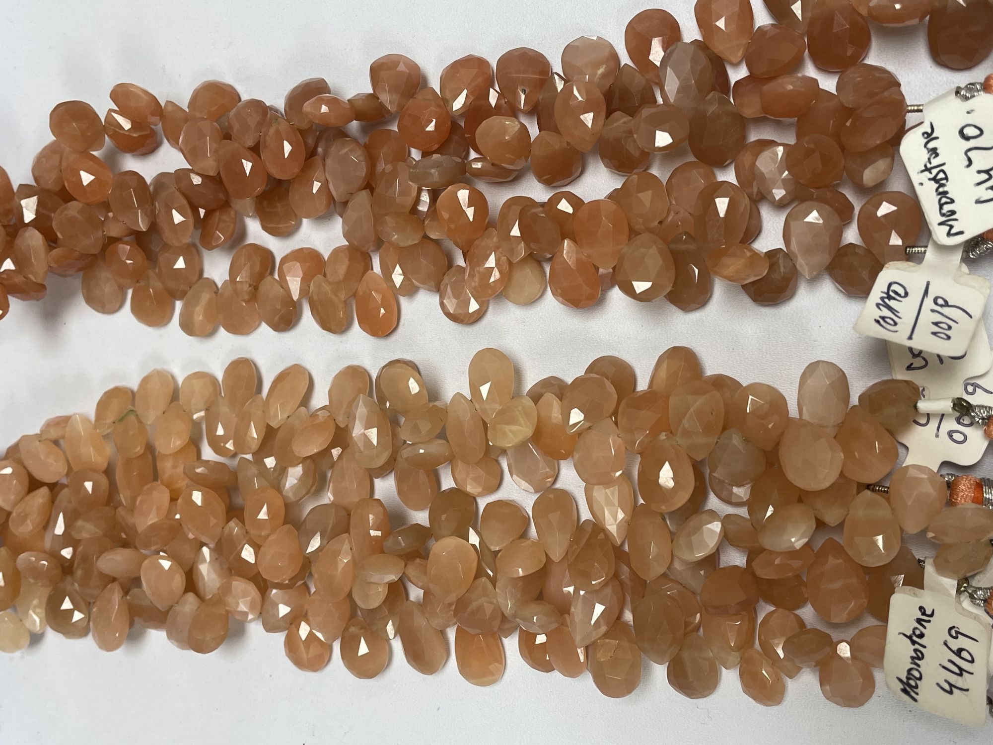 Peach Moonstone Pear Faceted