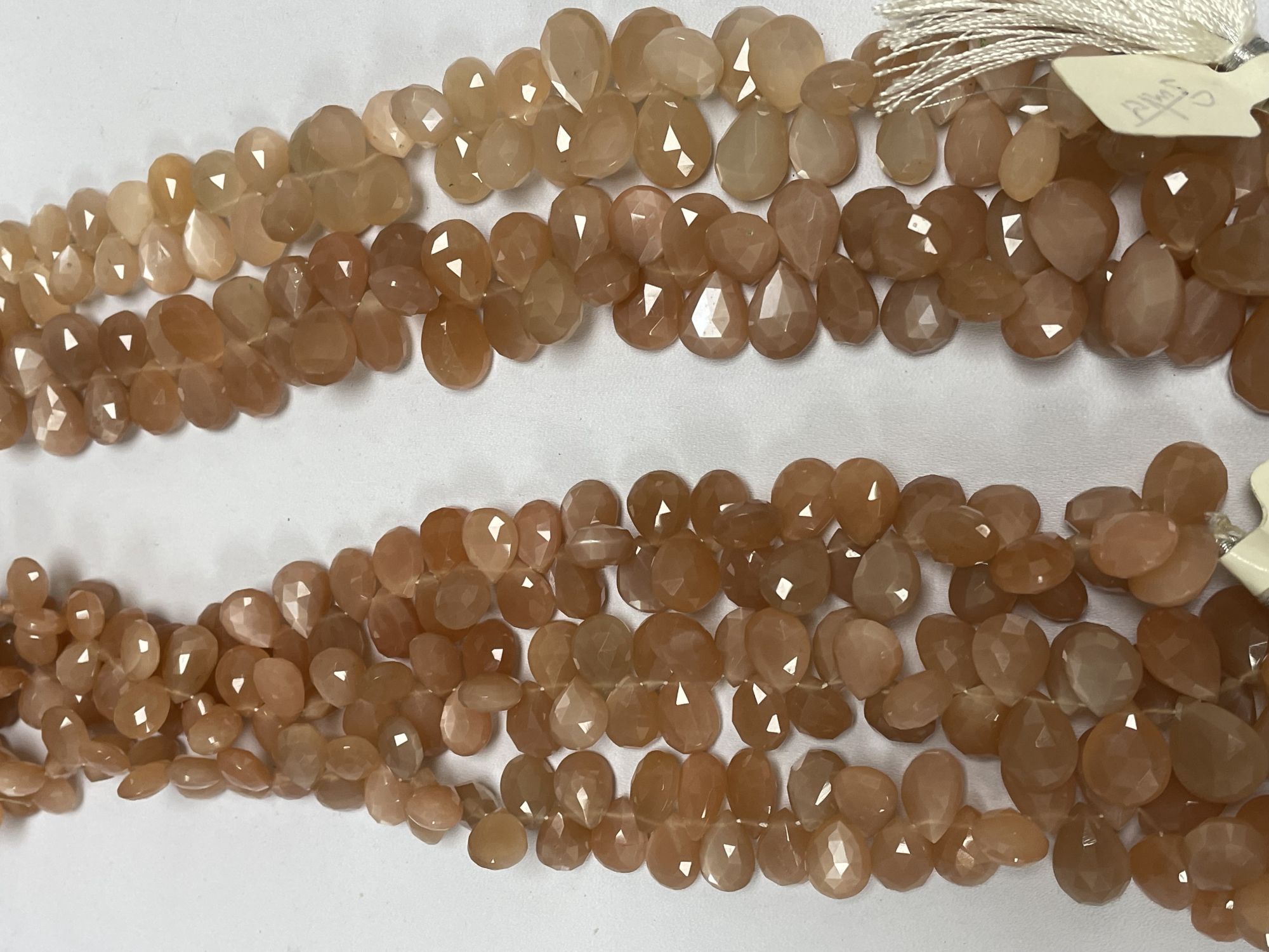 Peach Moonstone Pear Faceted