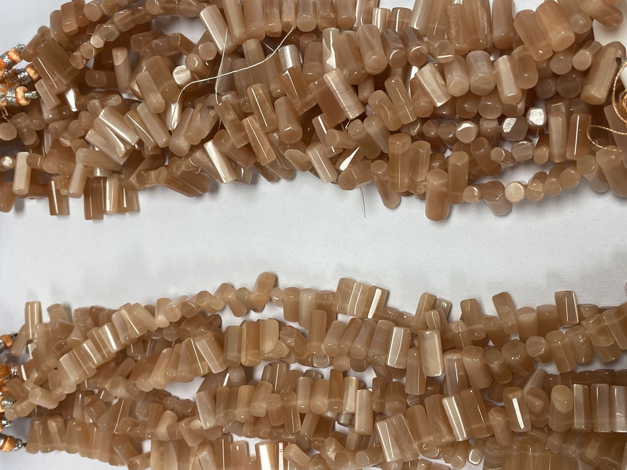 Peach Moonstone Tube Smooth