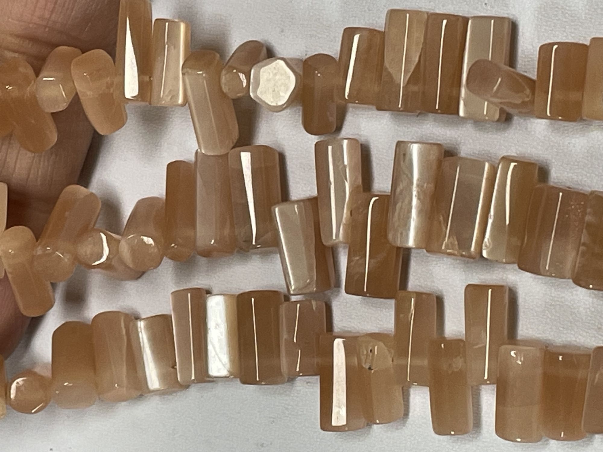 Peach Moonstone Tube Smooth