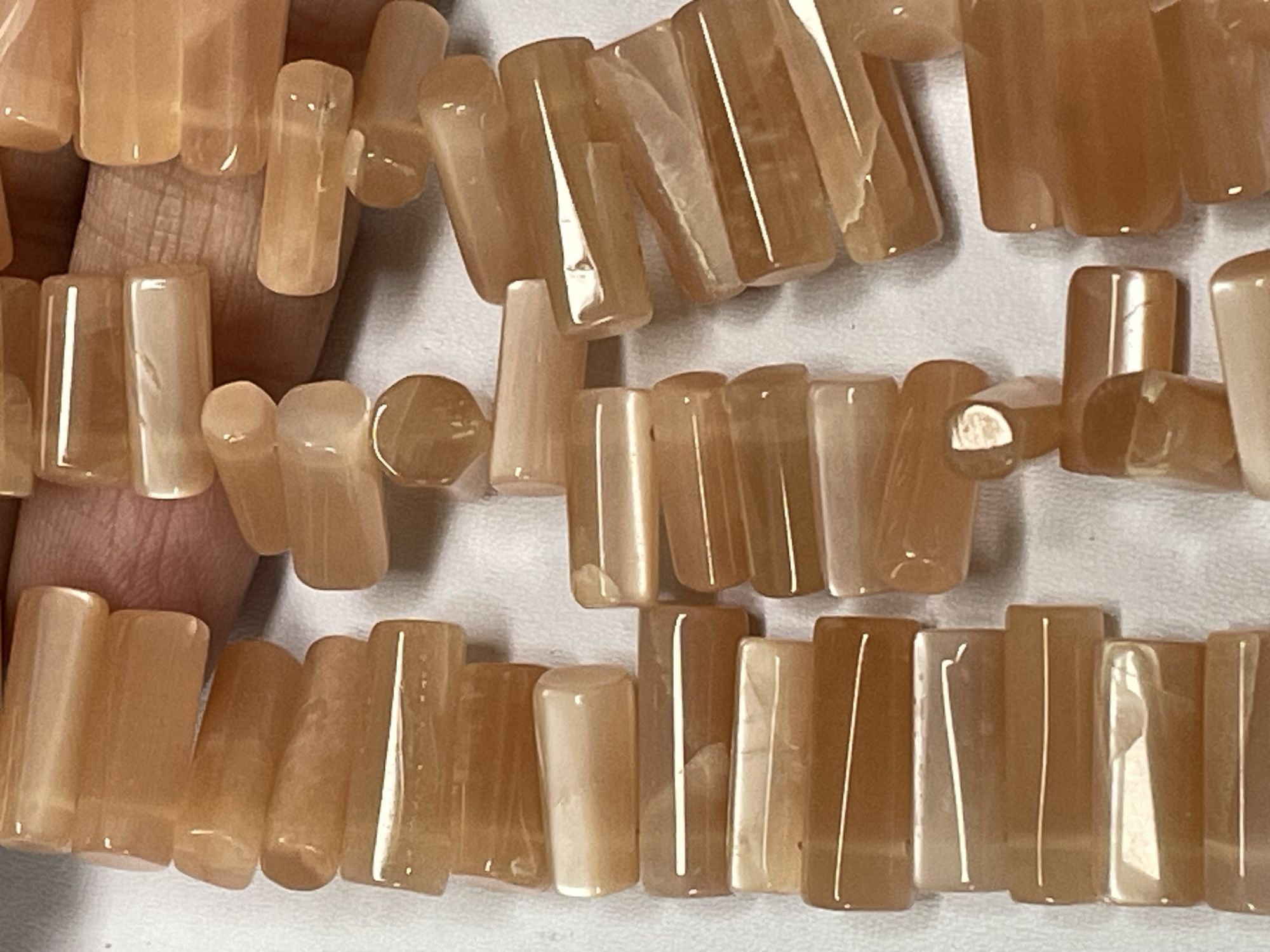 Peach Moonstone Tube Smooth