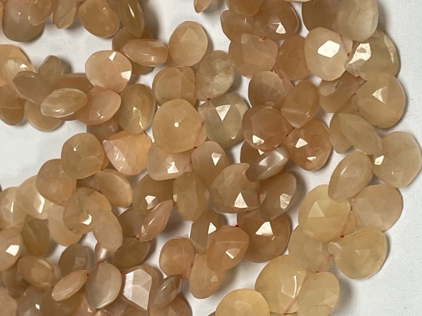 Peach Moonstone Heart Faceted