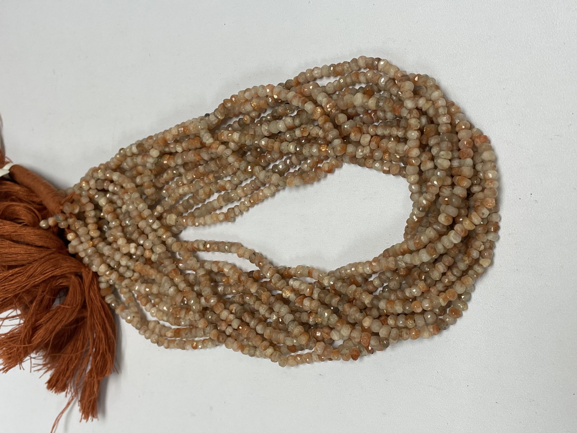 Sunstone Rondelle Faceted