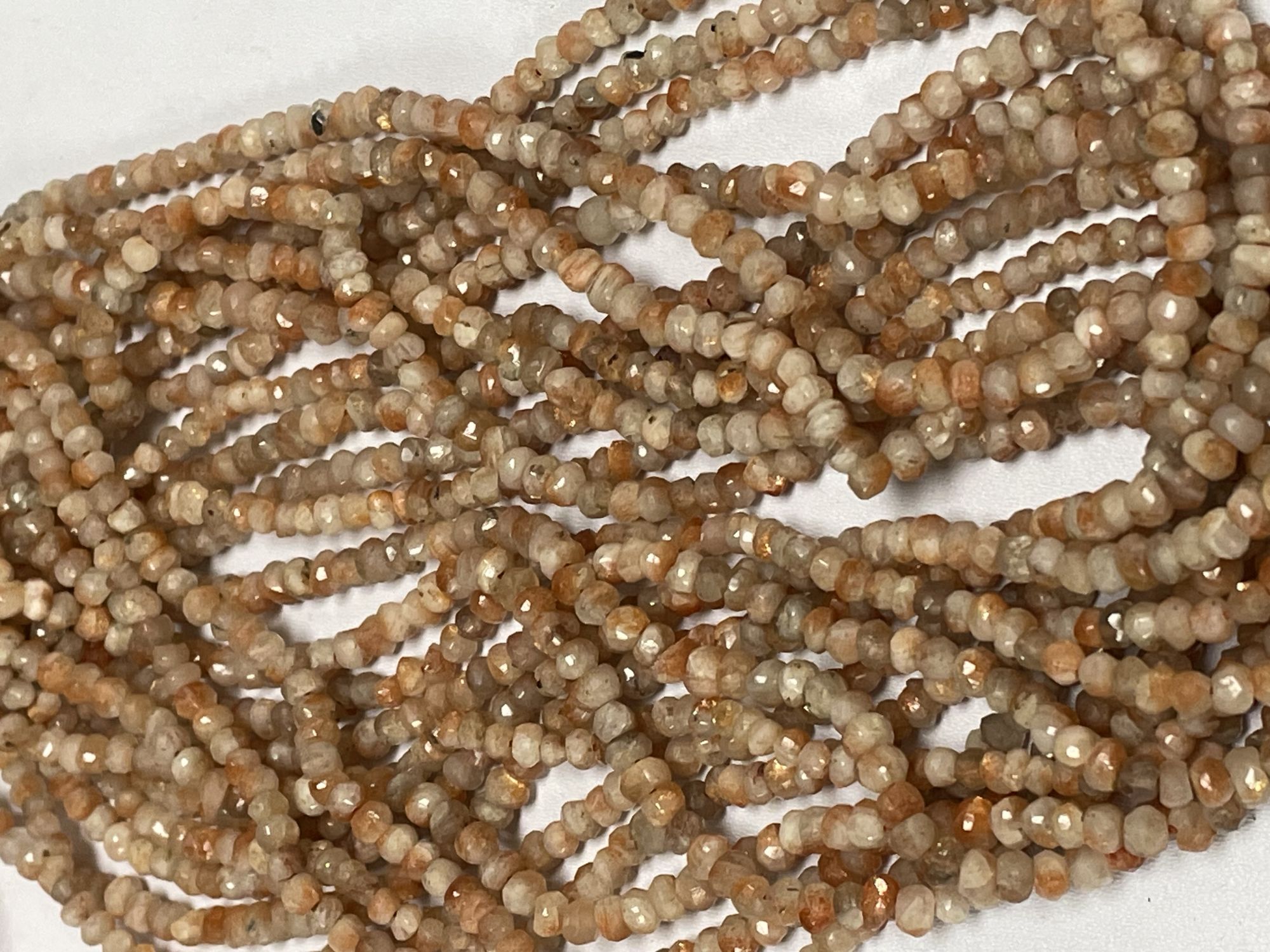 Sunstone Rondelle Faceted