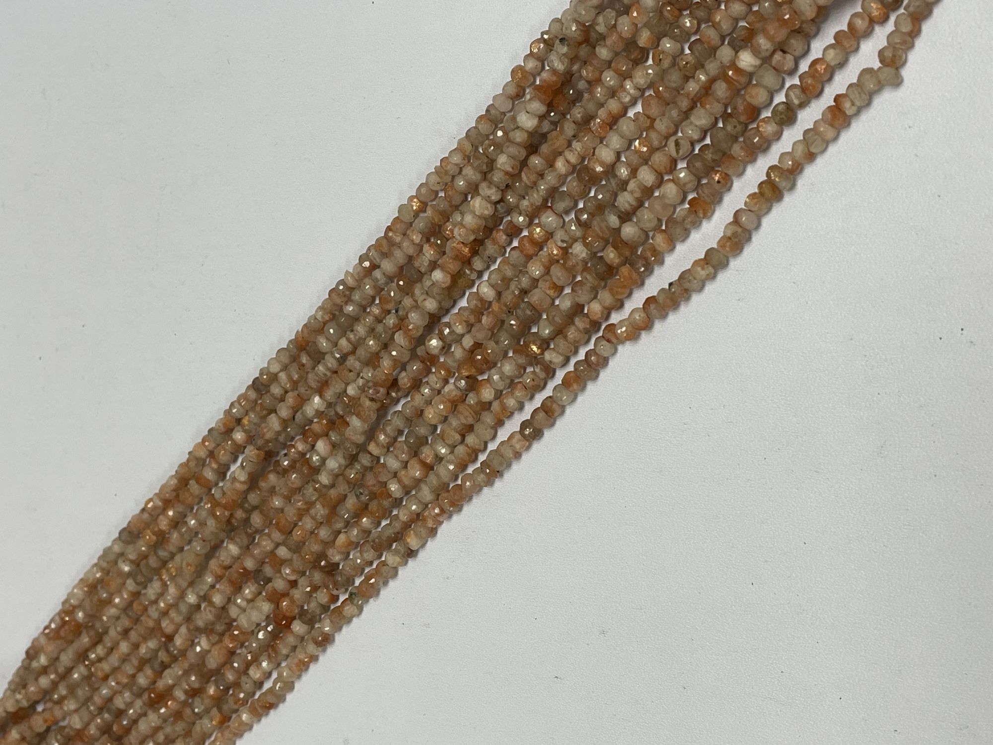 Sunstone Rondelle Faceted