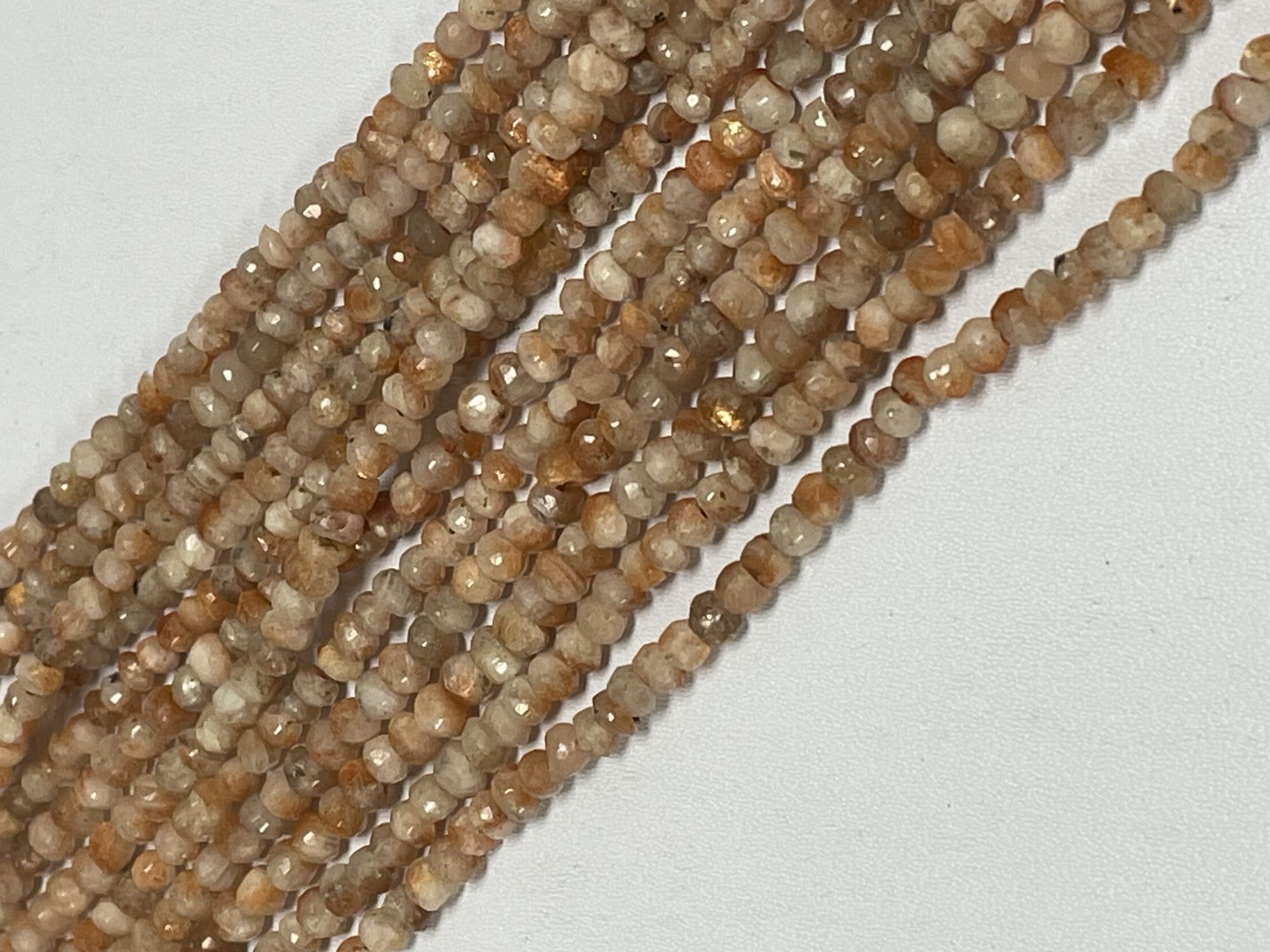 Sunstone Rondelle Faceted