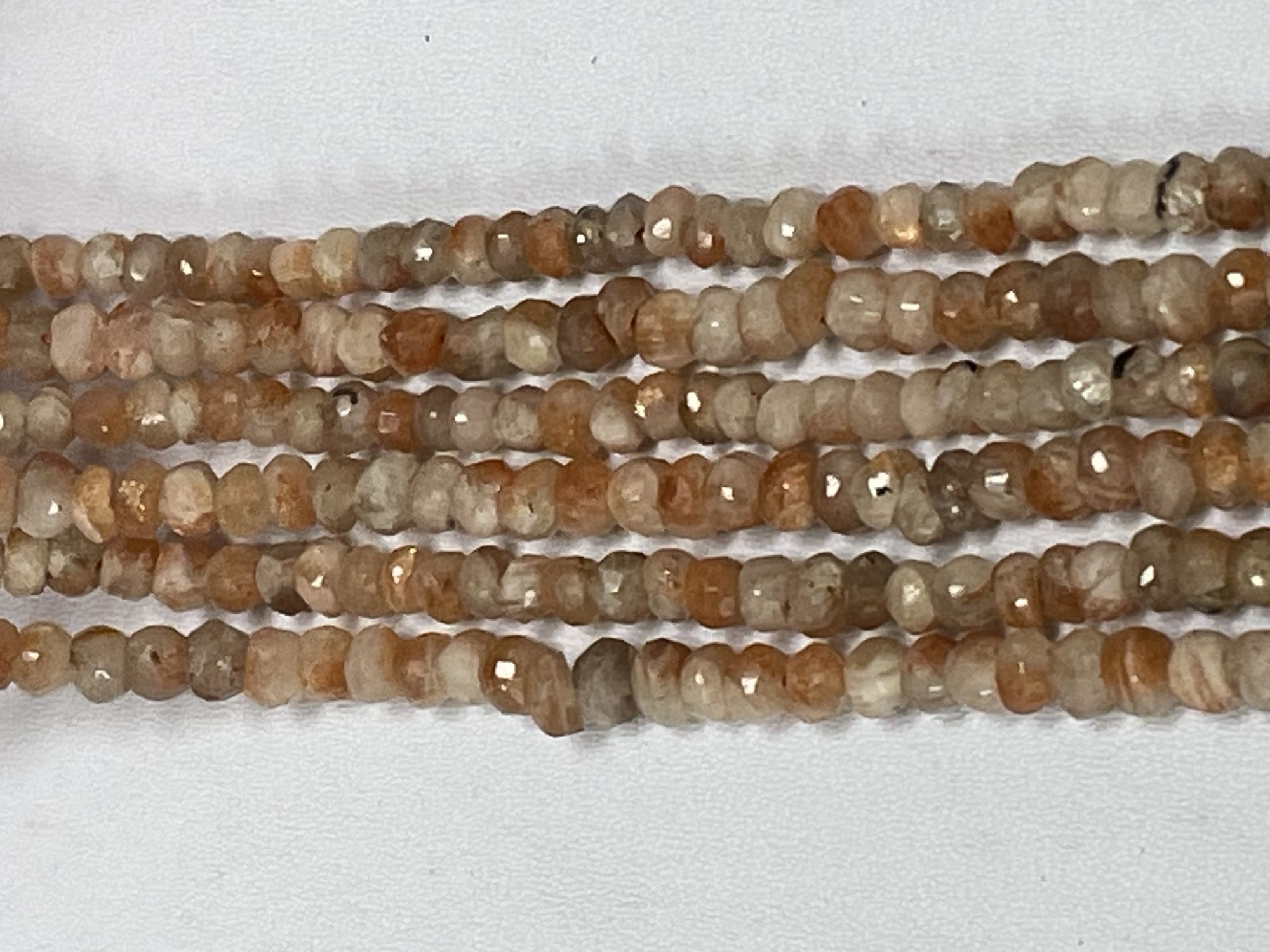 Sunstone Rondelle Faceted