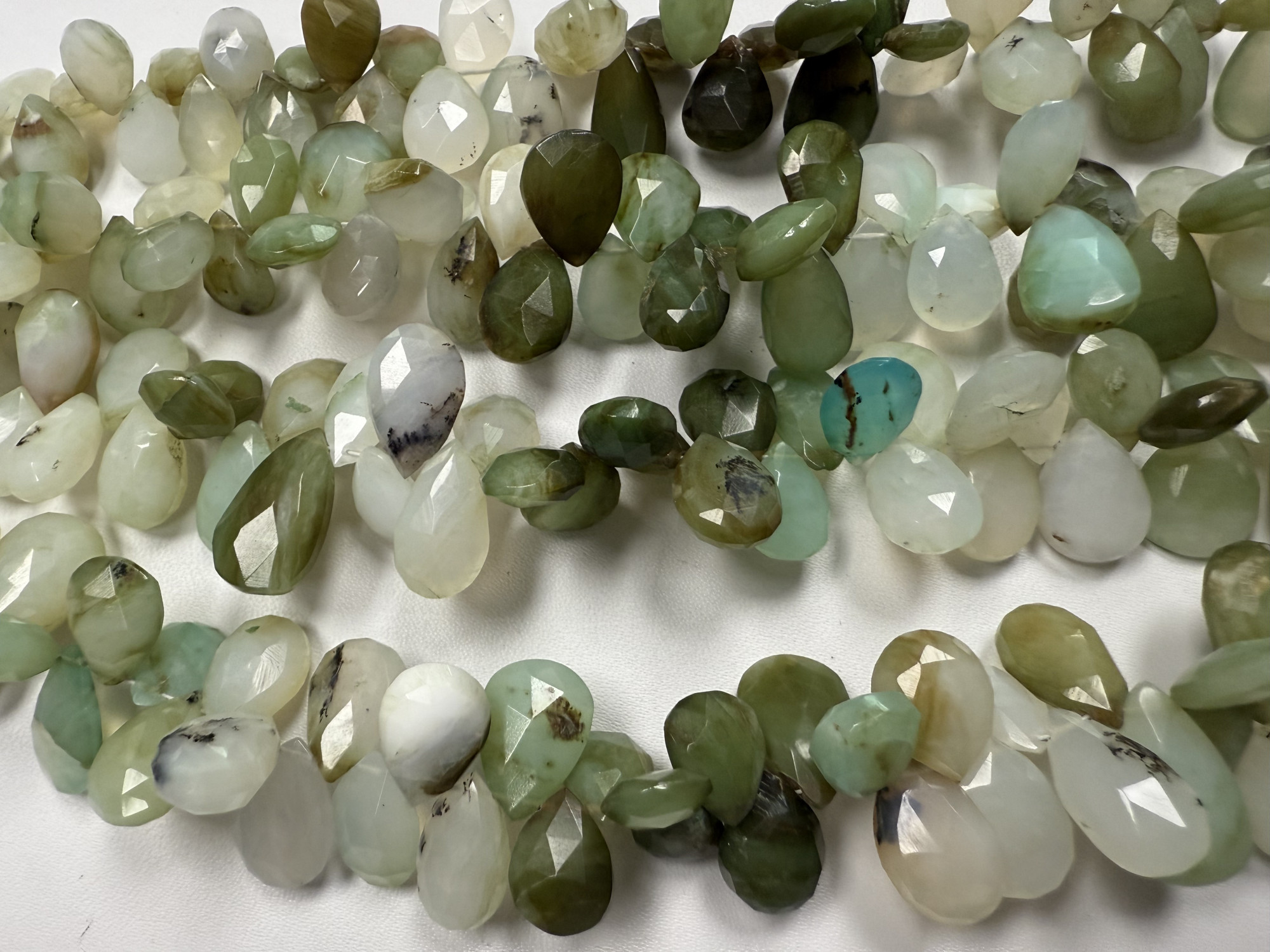 Peruvian Opal Pears Faceted