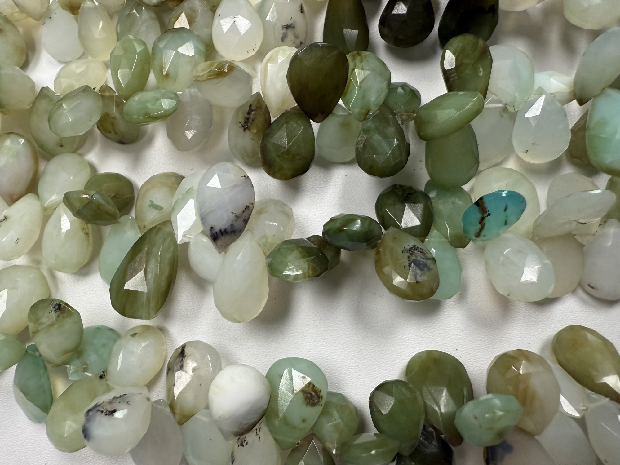 Peruvian Opal Pears Faceted