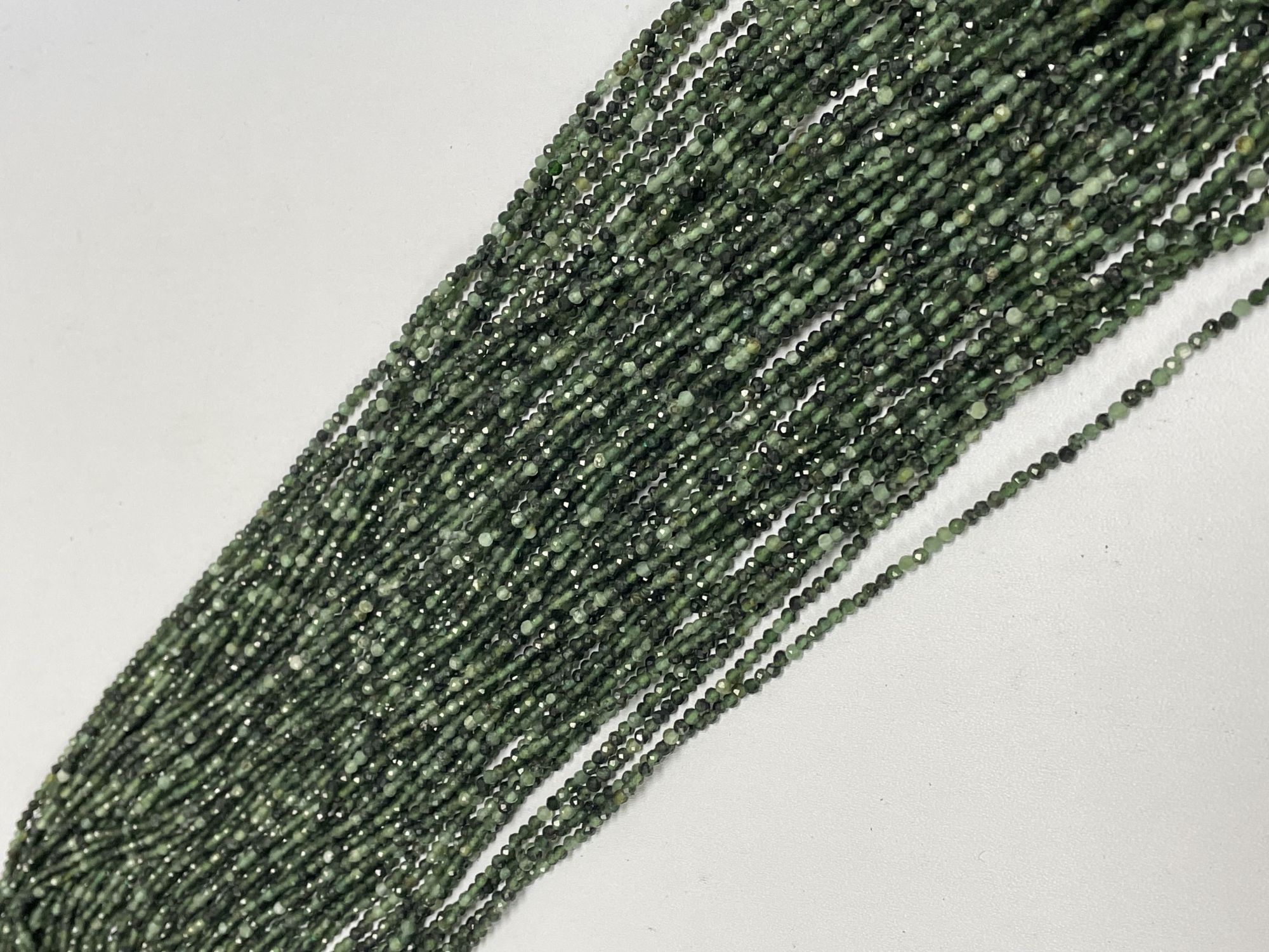 Green Rutilated Quartz Rondelle Faceted