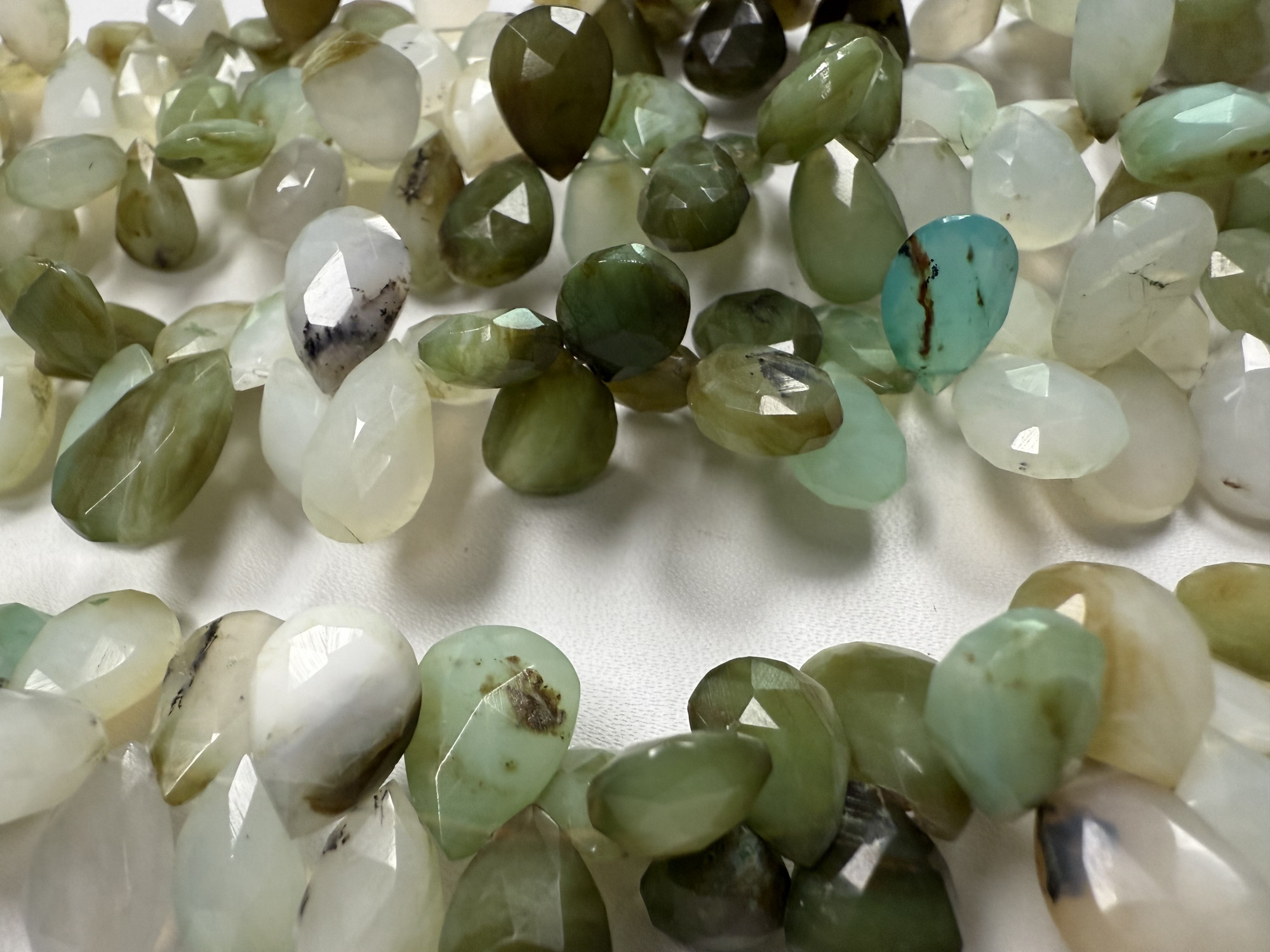 Peruvian Opal Pears Faceted