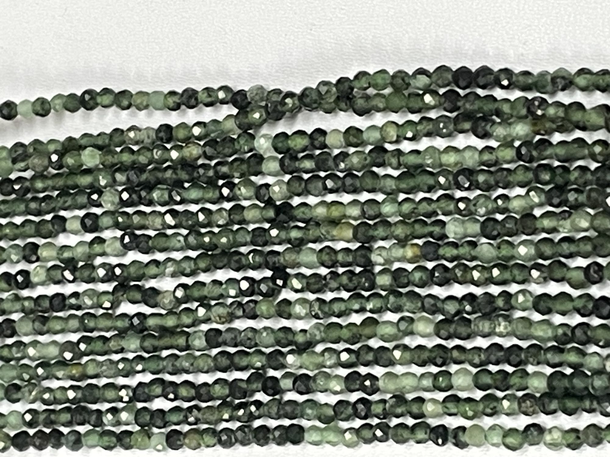 Green Rutilated Quartz Rondelle Faceted