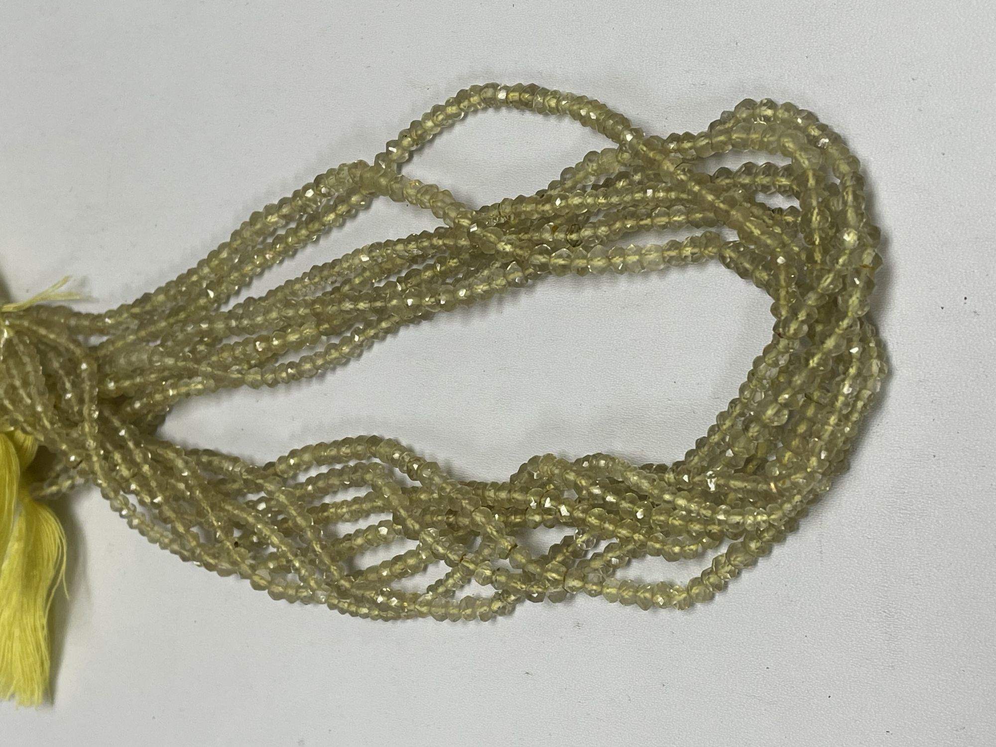 Lemon Quartz Rondelle Faceted