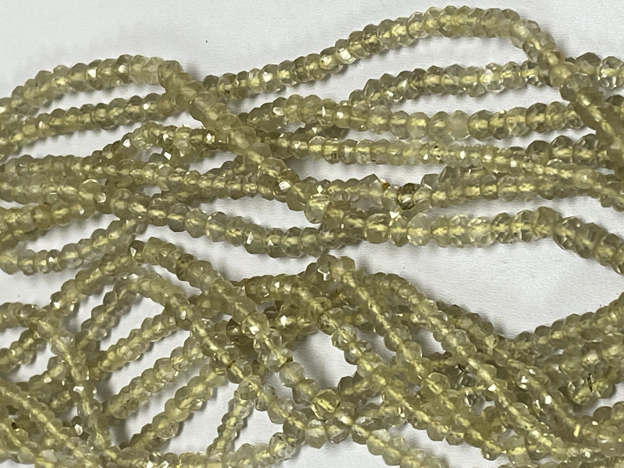 Lemon Quartz Rondelle Faceted