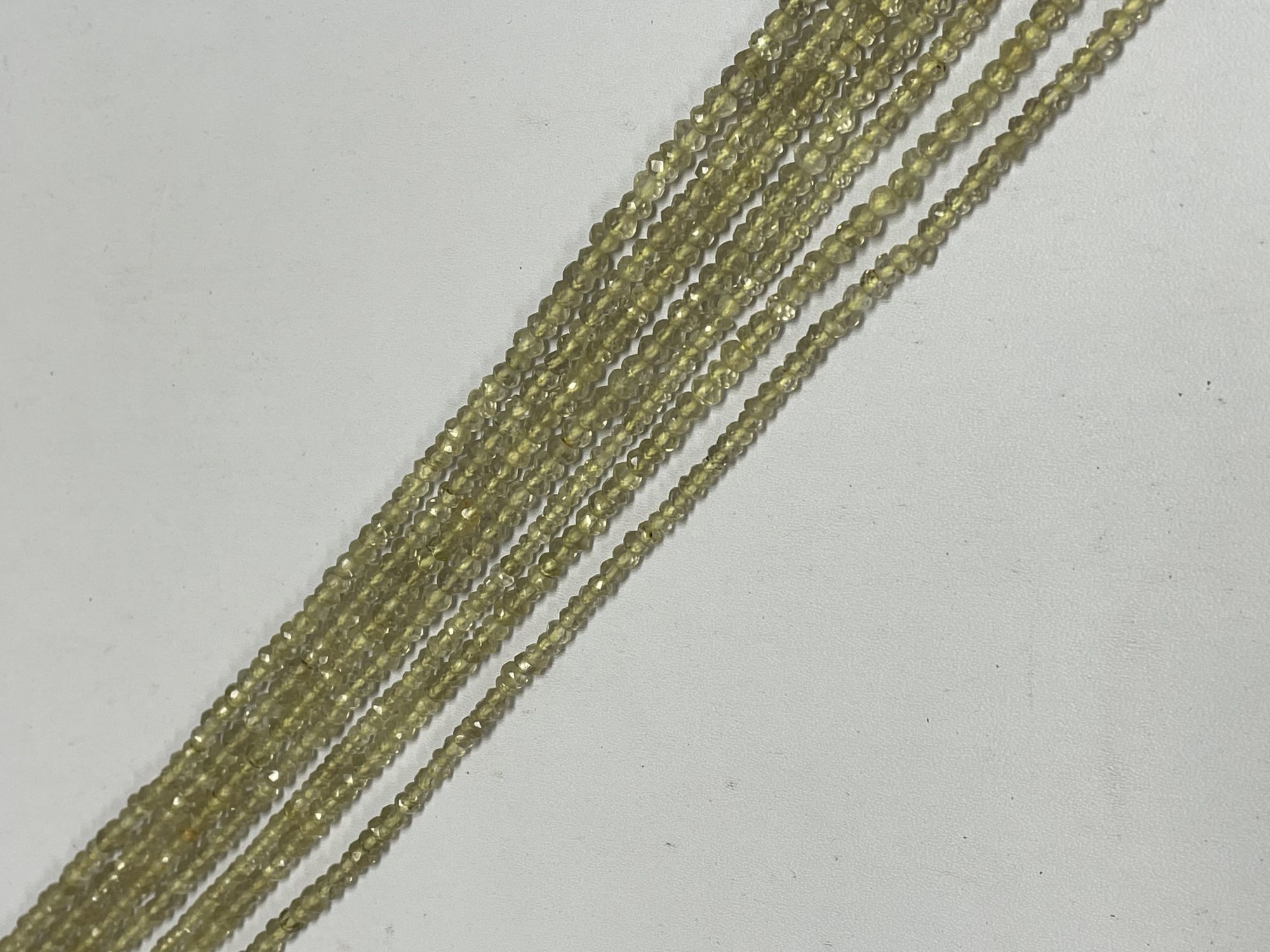 Lemon Quartz Rondelle Faceted