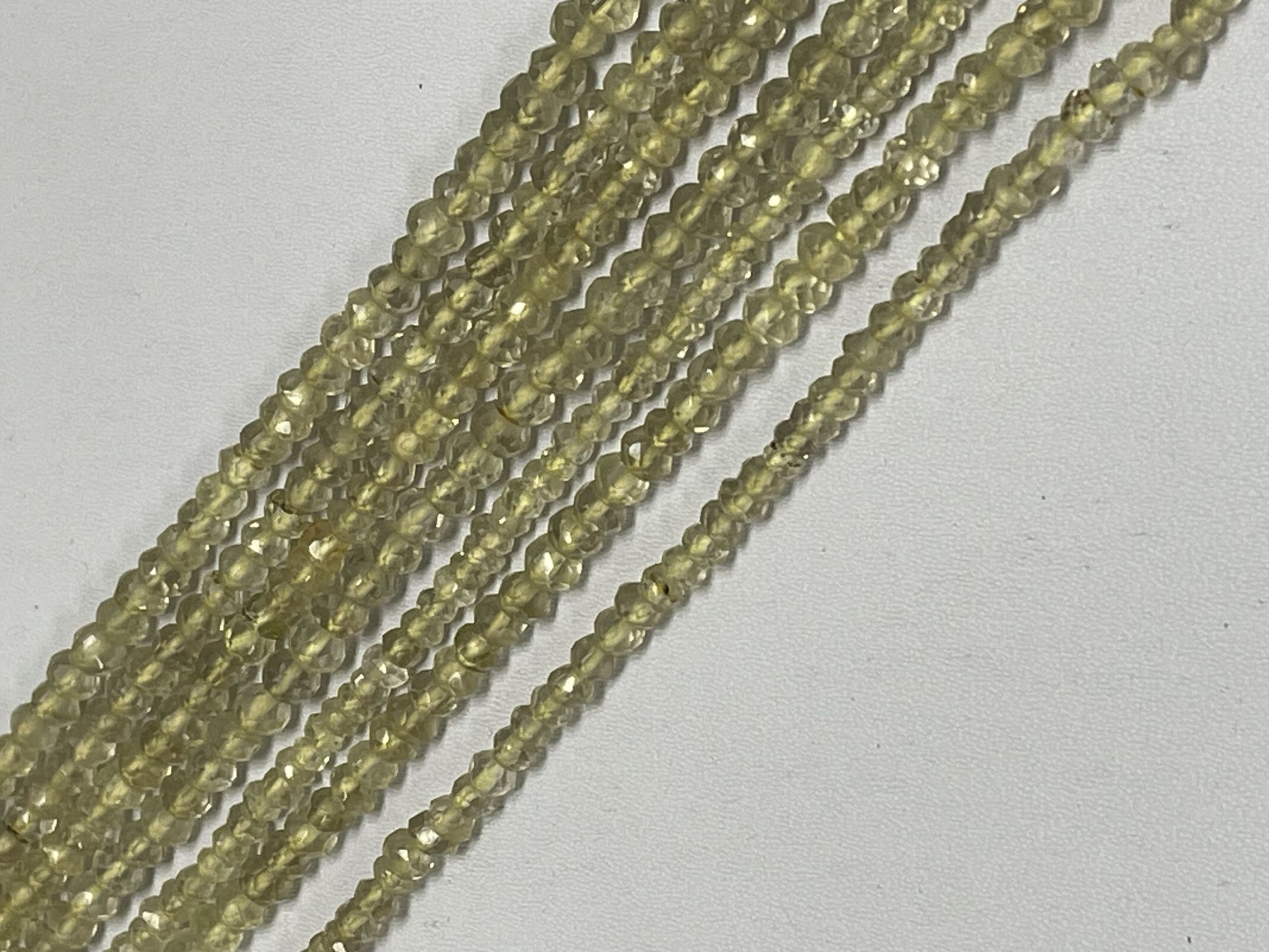 Lemon Quartz Rondelle Faceted