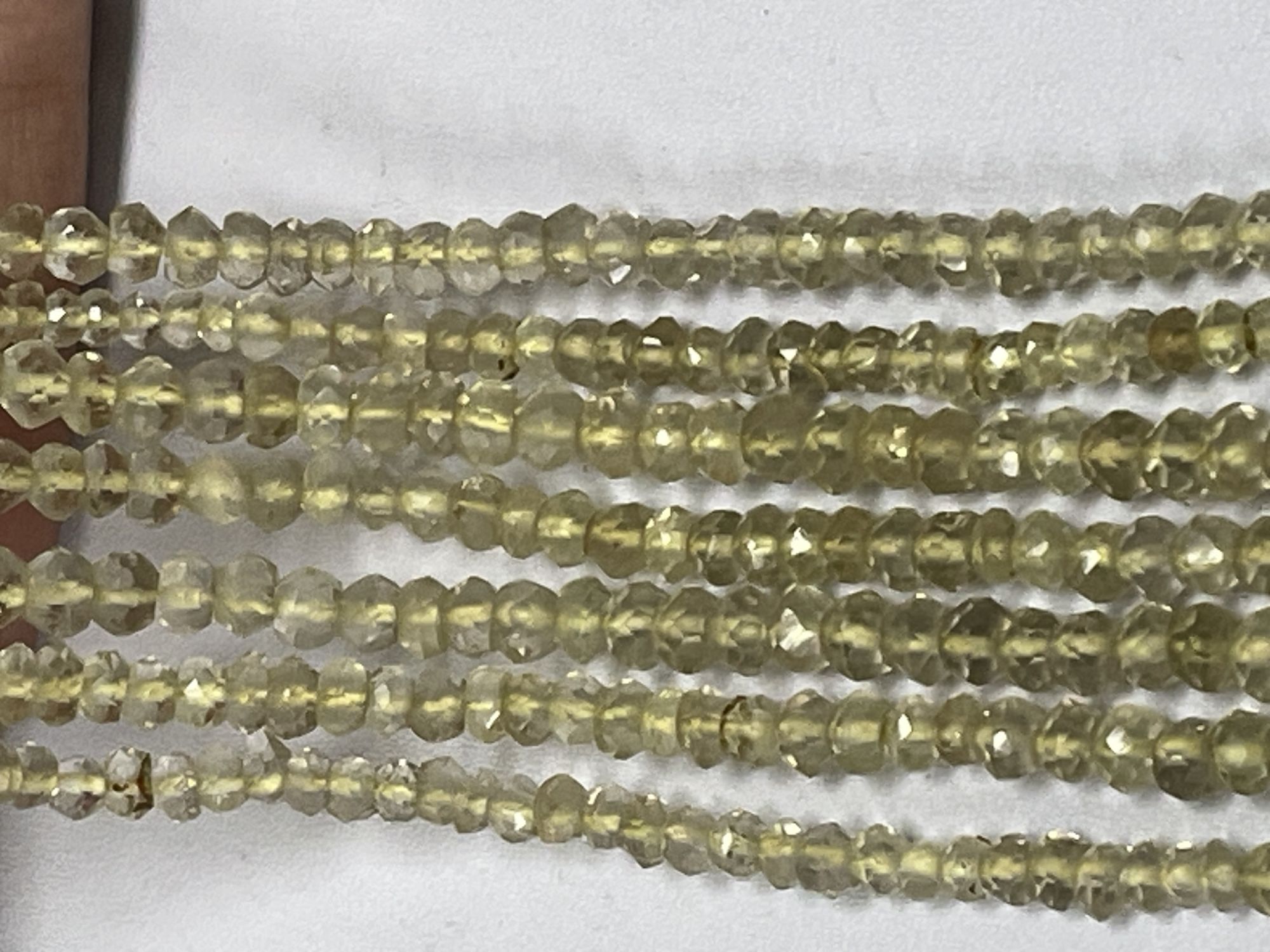 Lemon Quartz Rondelle Faceted