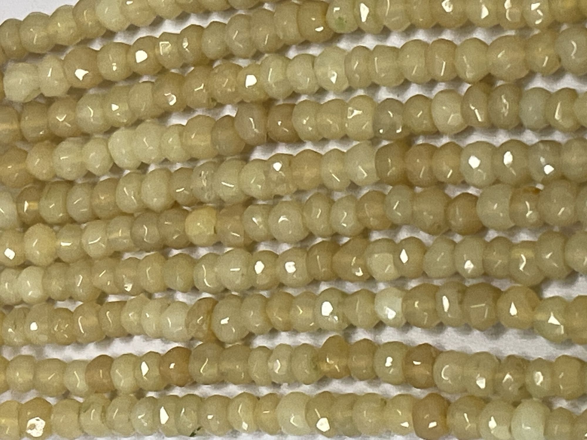 Yellow Chalcedony Rondelle Faceted