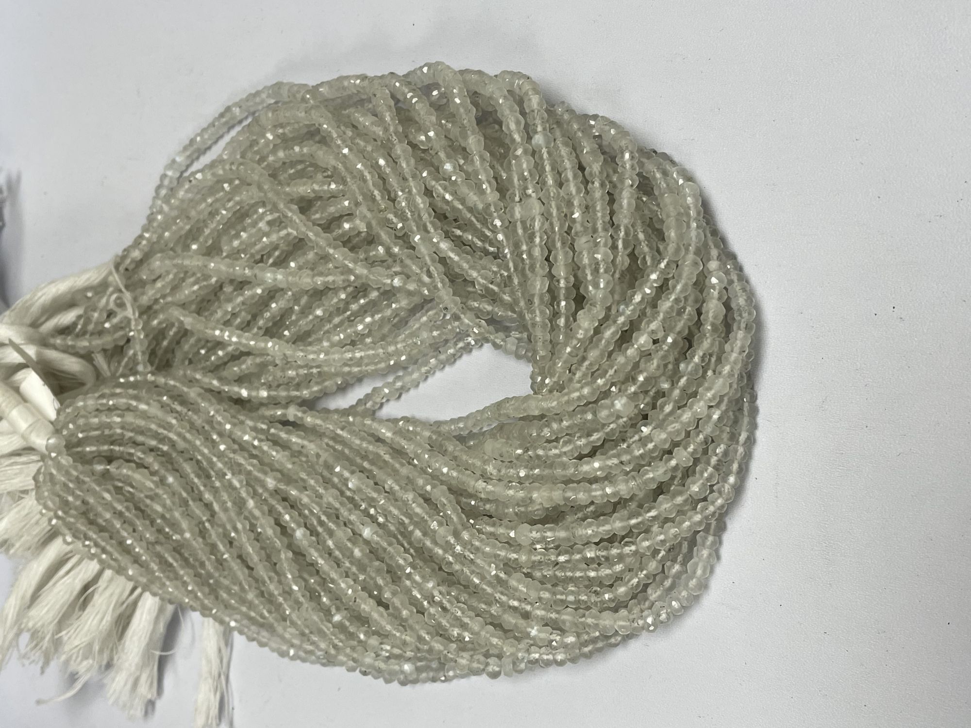 Moonstone Rondelle Faceted Ceylone