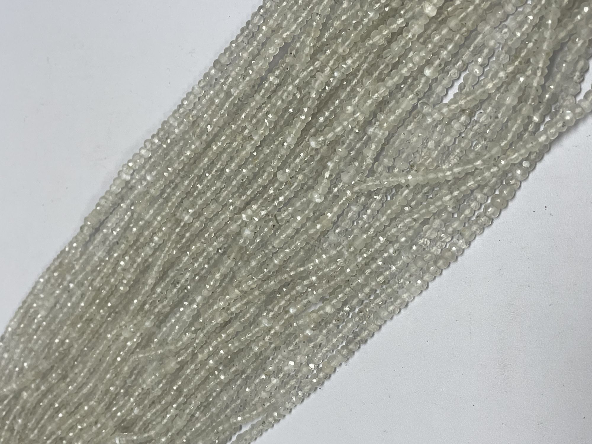 Moonstone Rondelle Faceted Ceylone