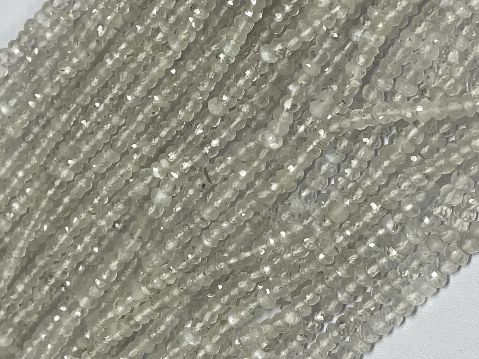 Moonstone Rondelle Faceted Ceylone